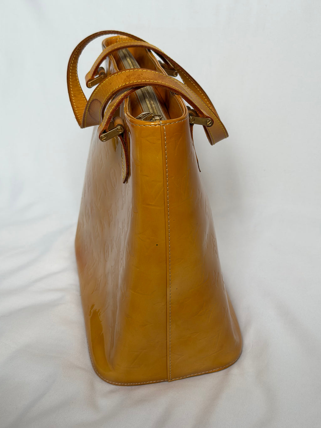 Louis Vuitton Houston in Yellow Vernis Leather