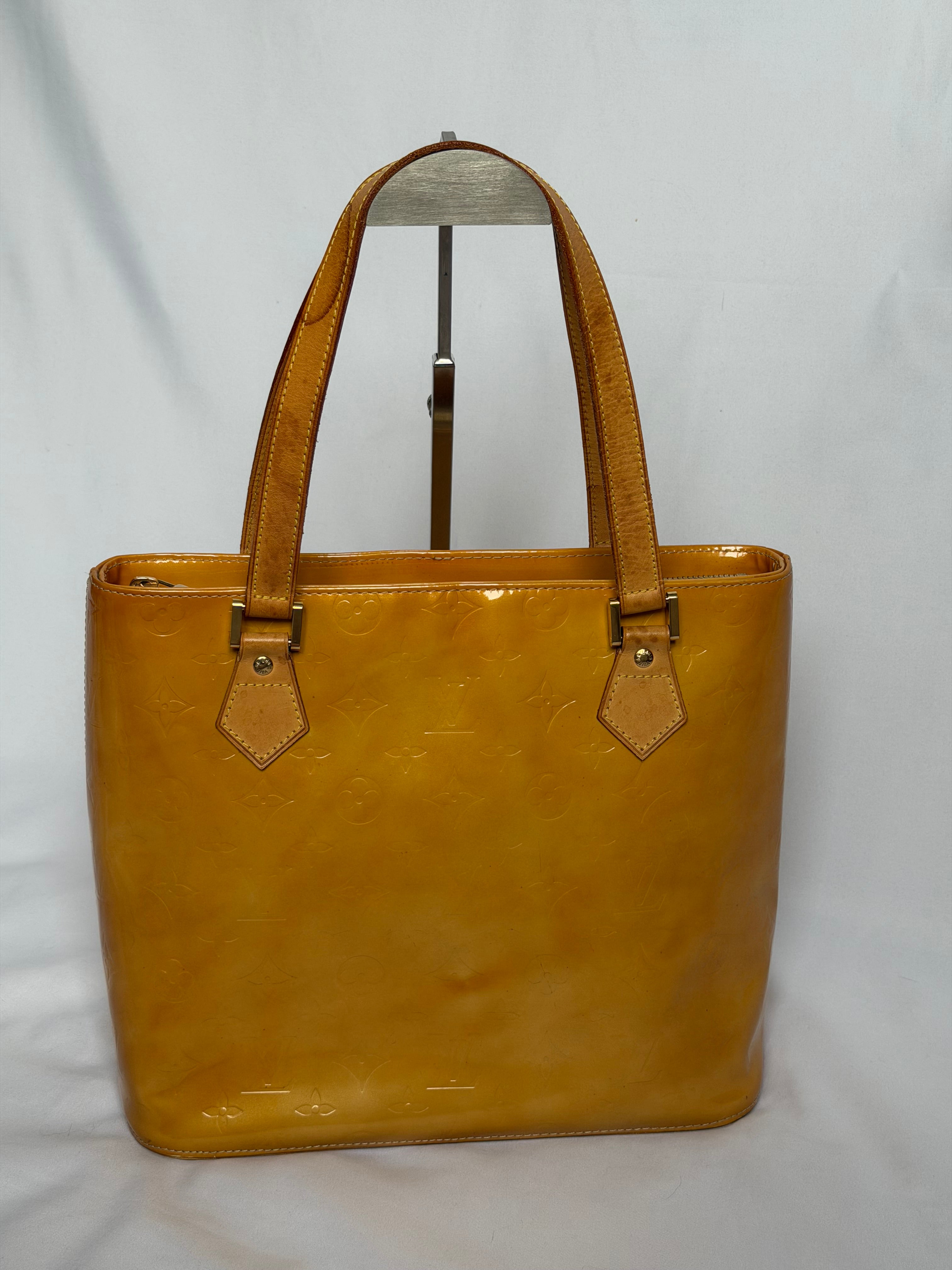 Louis Vuitton Houston in Yellow Vernis Leather