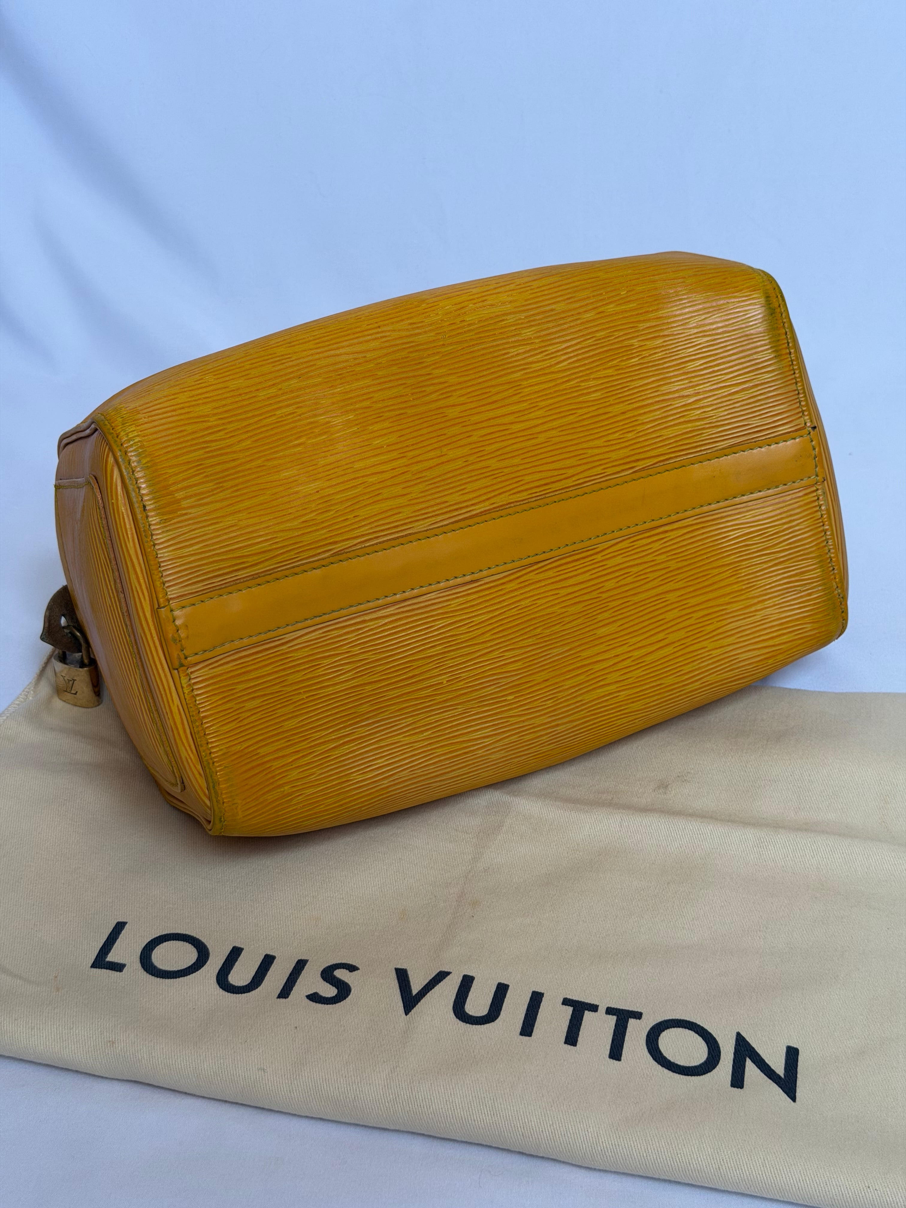 Louis Vuitton Speedy in Yellow Epi Leather