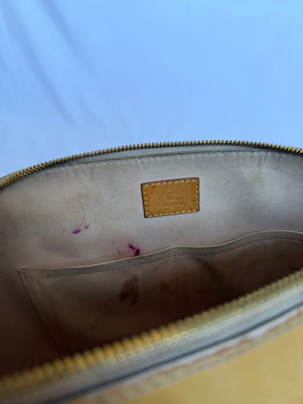 Louis Vuitton Alma PM in Yellow Vernis