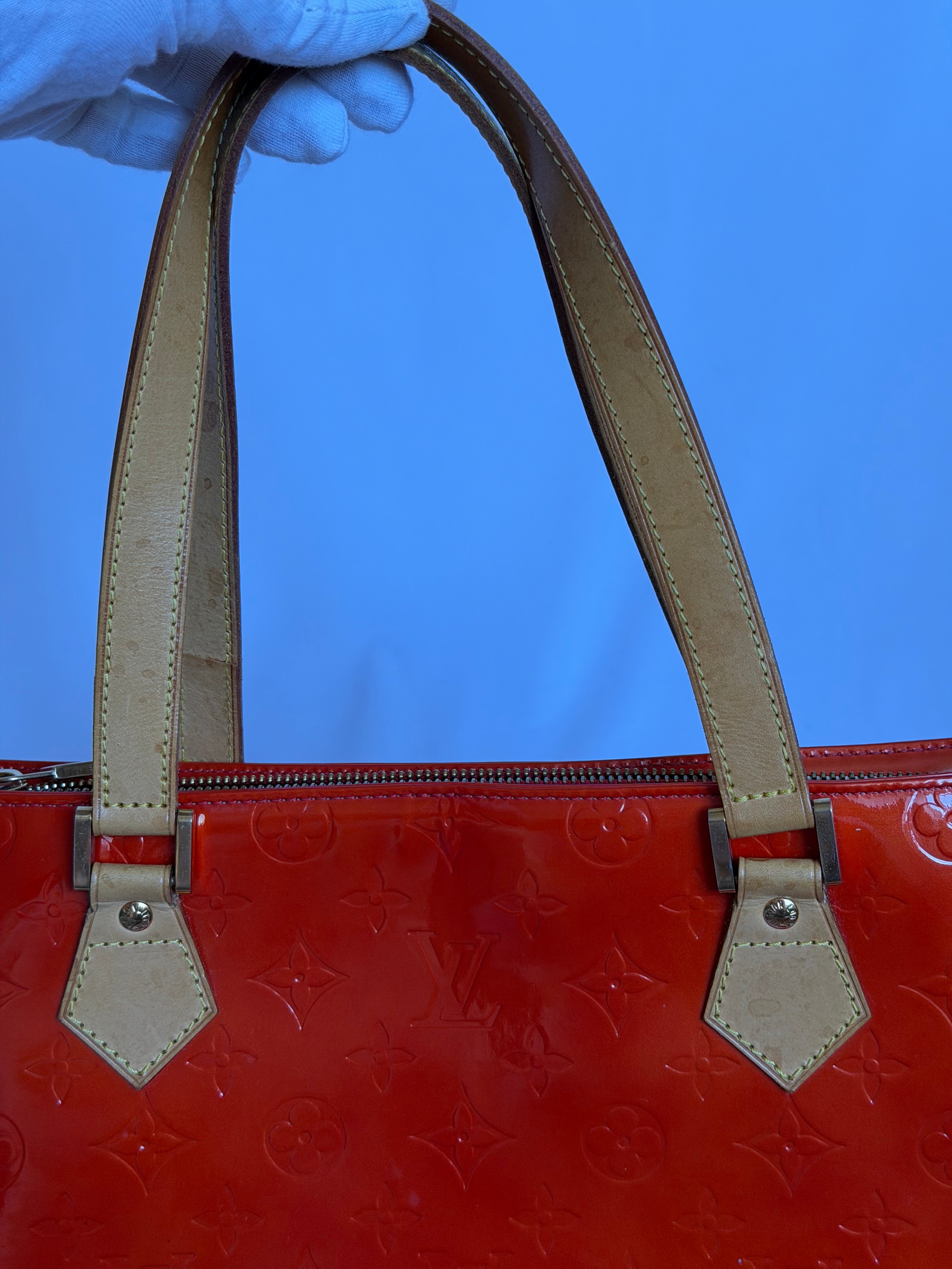 Louis Vuitton Houston in Red Vernis Leather