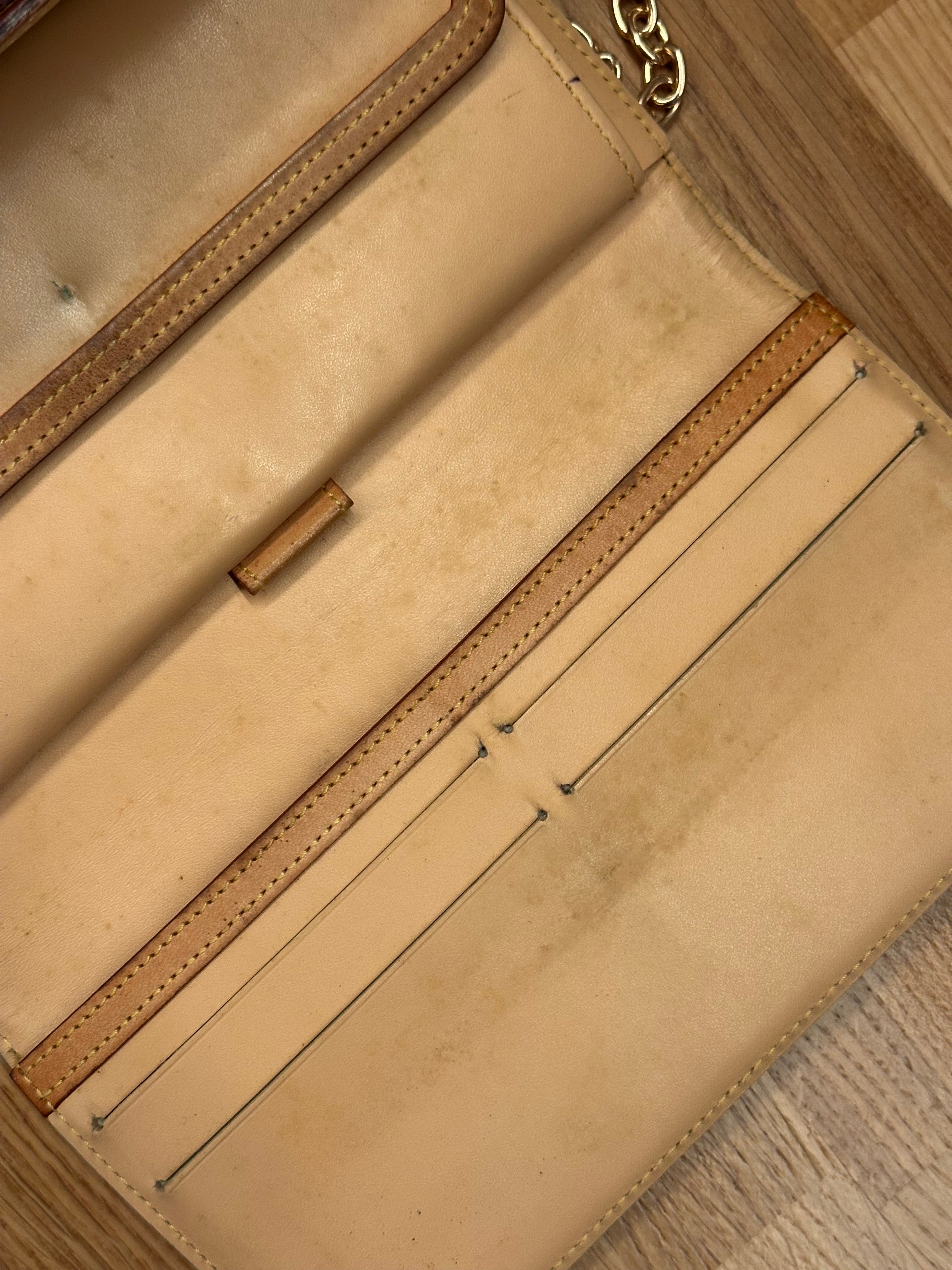 Louis Vuitton X Takashi Murakami Trifold Wallet with Unbranded Chains and Insert