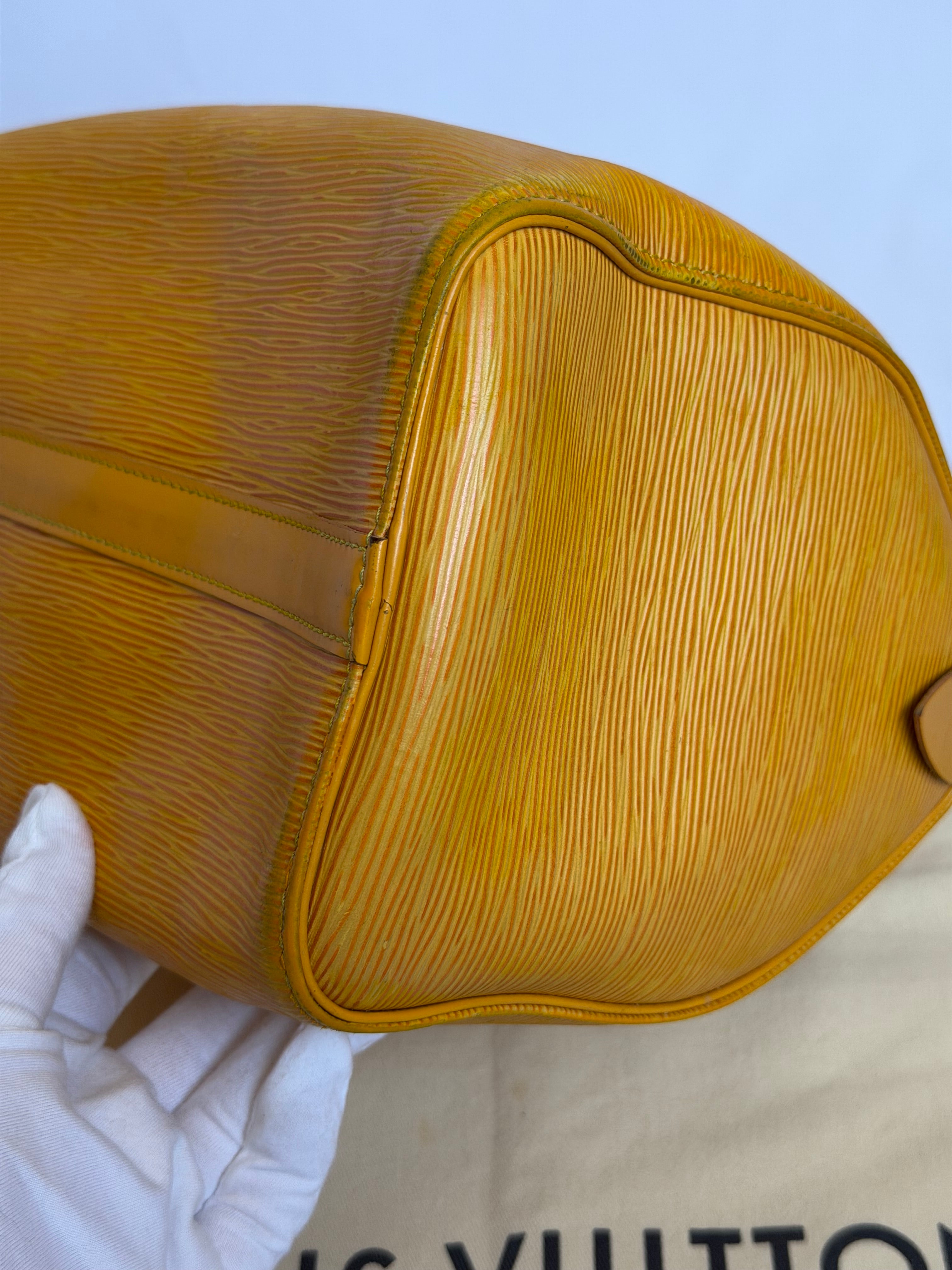 Louis Vuitton Speedy in Yellow Epi Leather