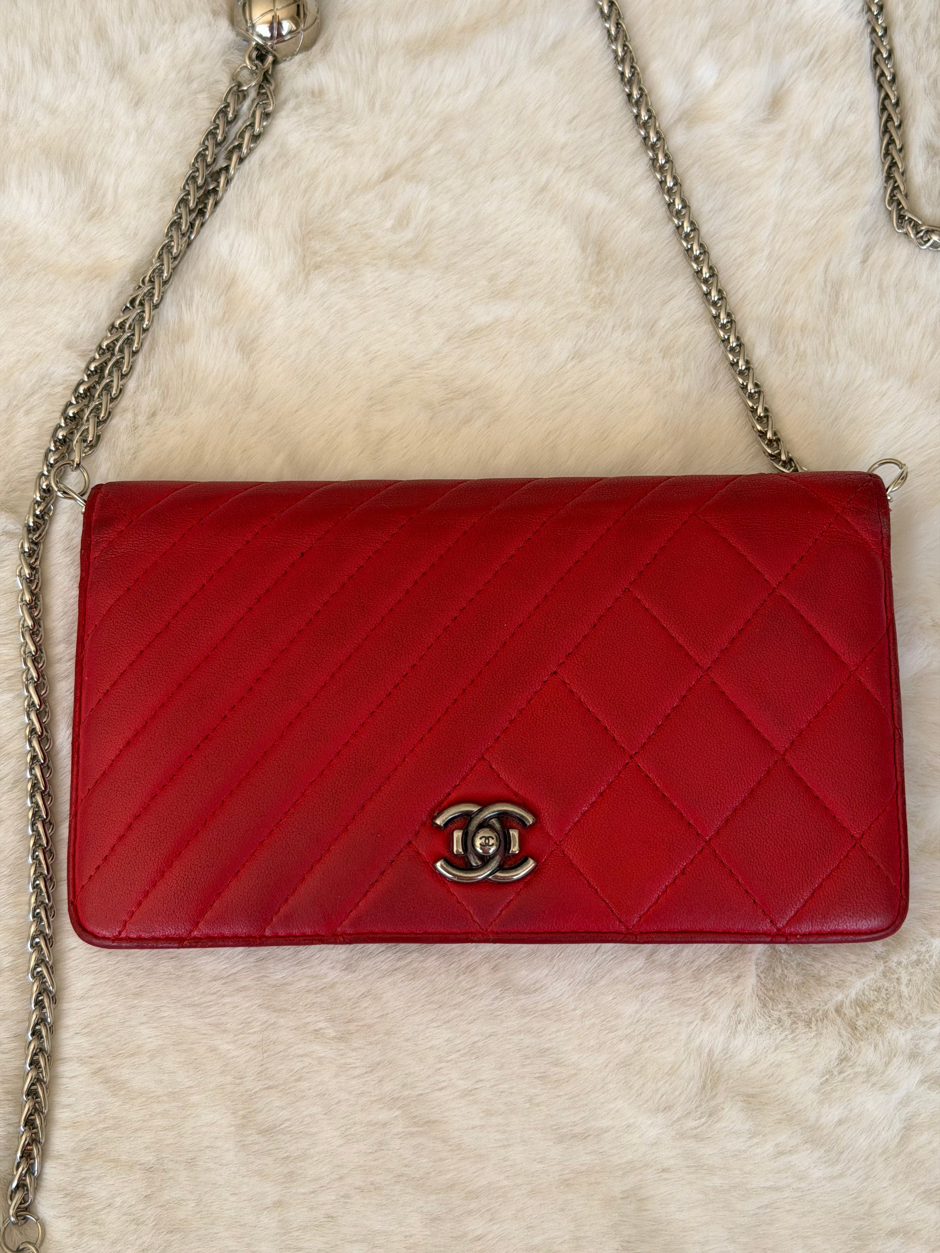 Chanel Lambskin Leather Wallet on Chain WOC