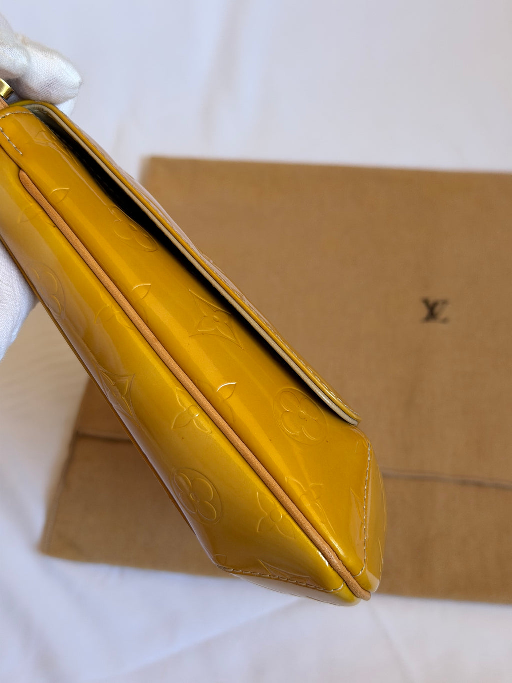 Louis Vuitton Thompson Street in Yellow Vernis Leather