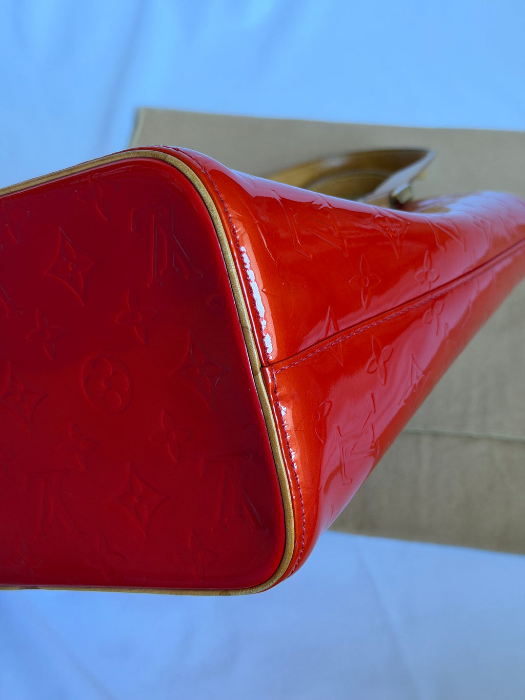 Louis Vuitton Houston in Red Vernis Leather