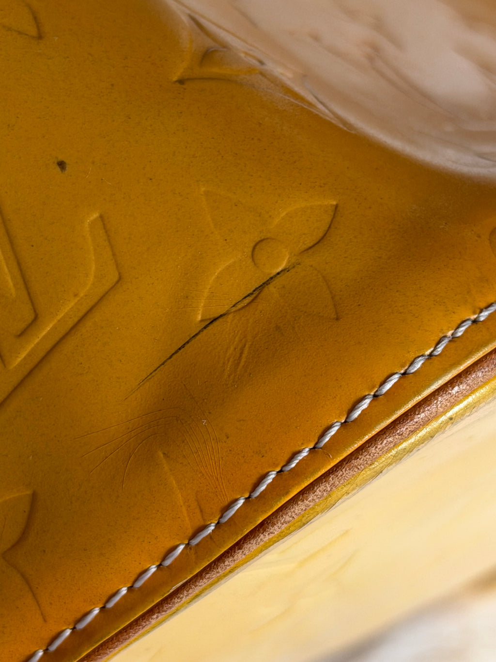 Louis Vuitton Houston in Yellow Vernis Leather