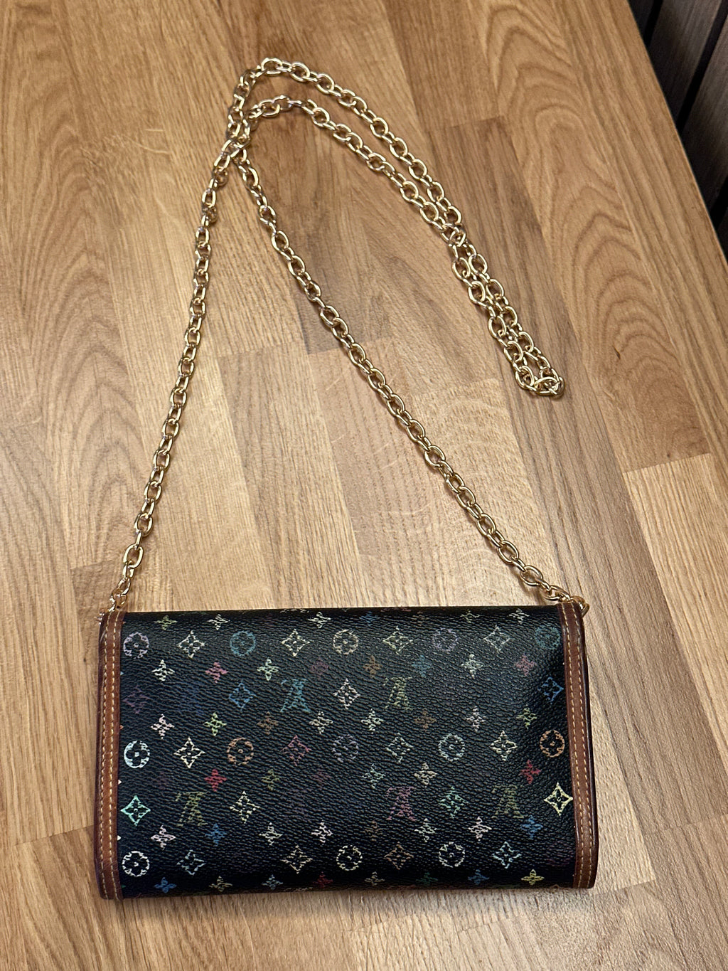 Louis Vuitton X Takashi Murakami Trifold Wallet with Unbranded Chains and Insert