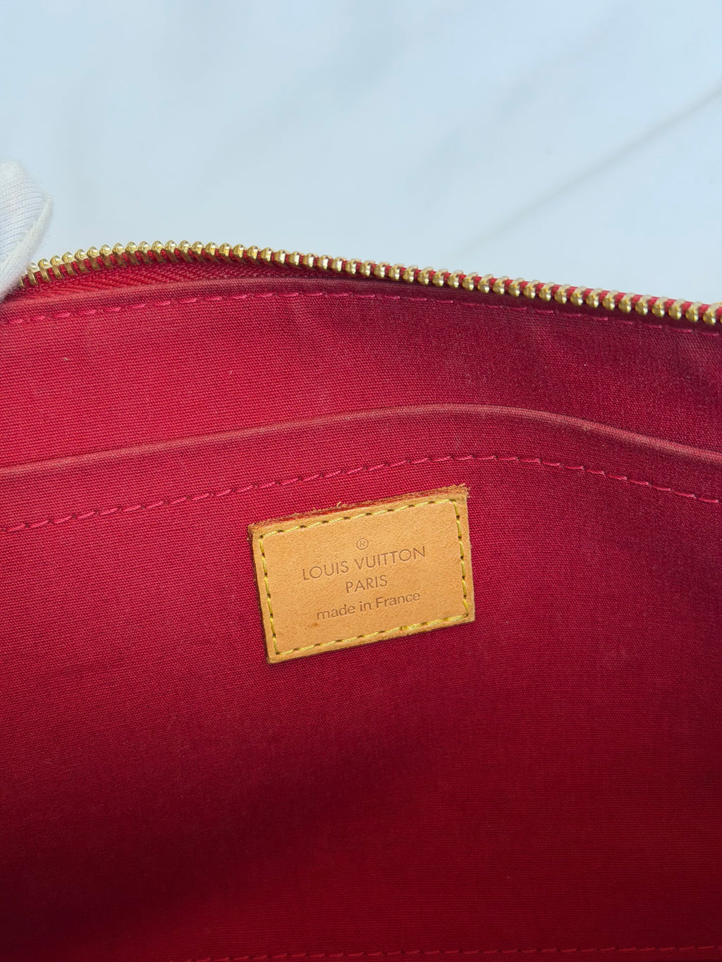 Louis Vuitton Rosewood Avenue Vernis Leather in Deep Red