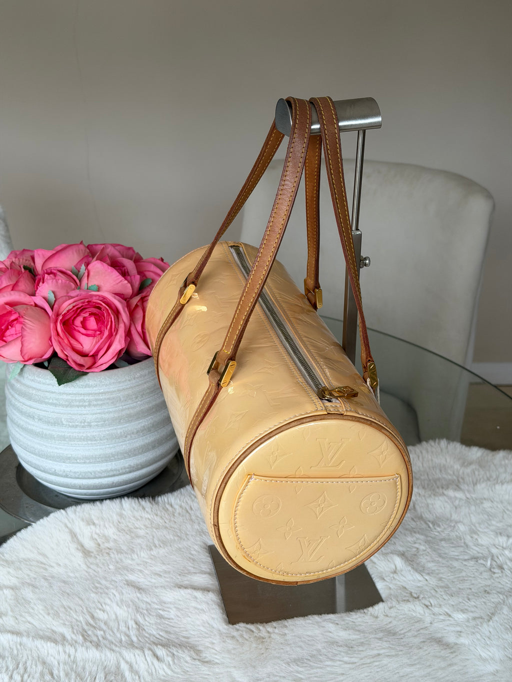 Louis Vuitton Bedford in Cream Vernis Leather