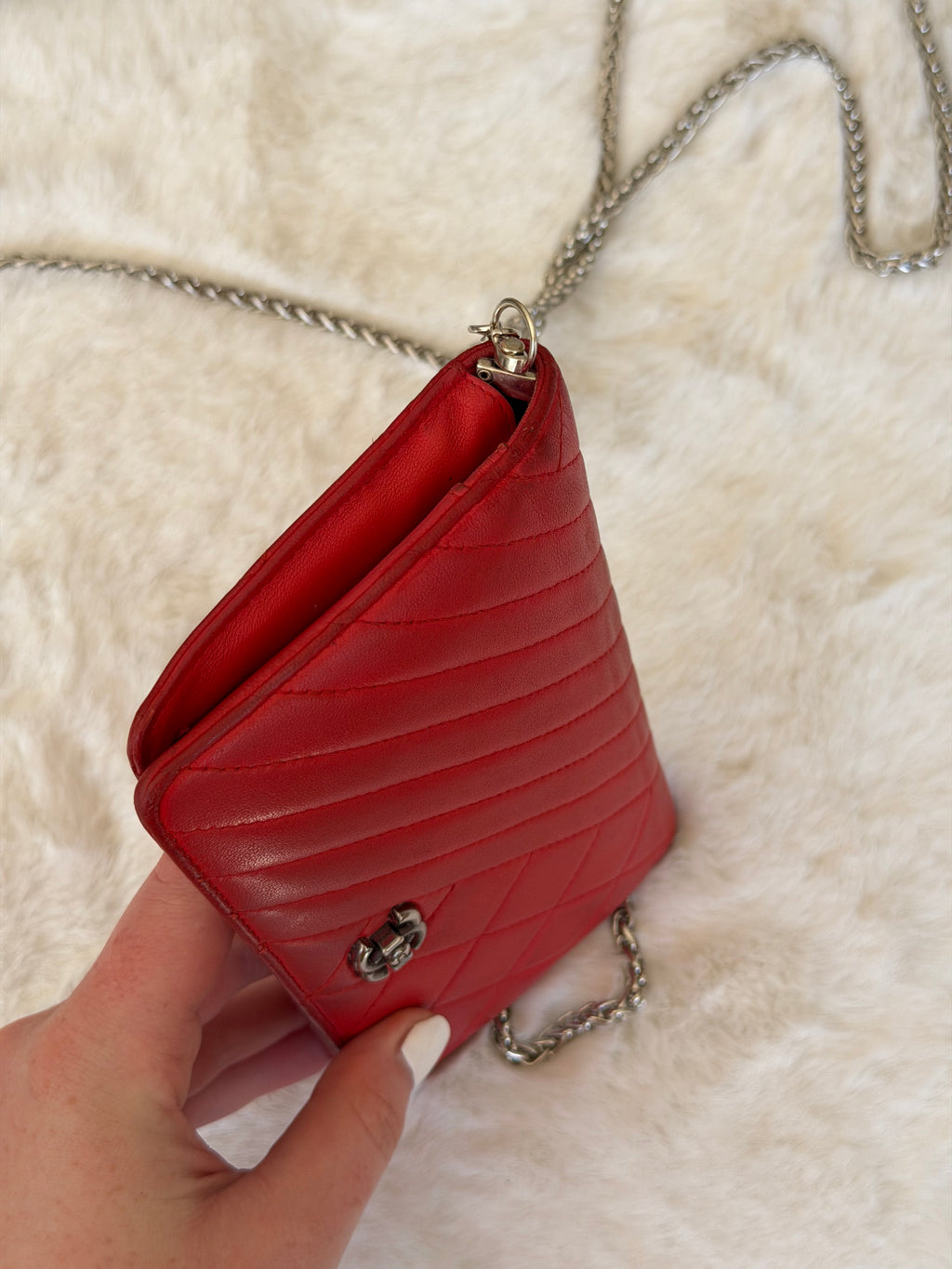 Chanel Lambskin Leather Wallet on Chain WOC