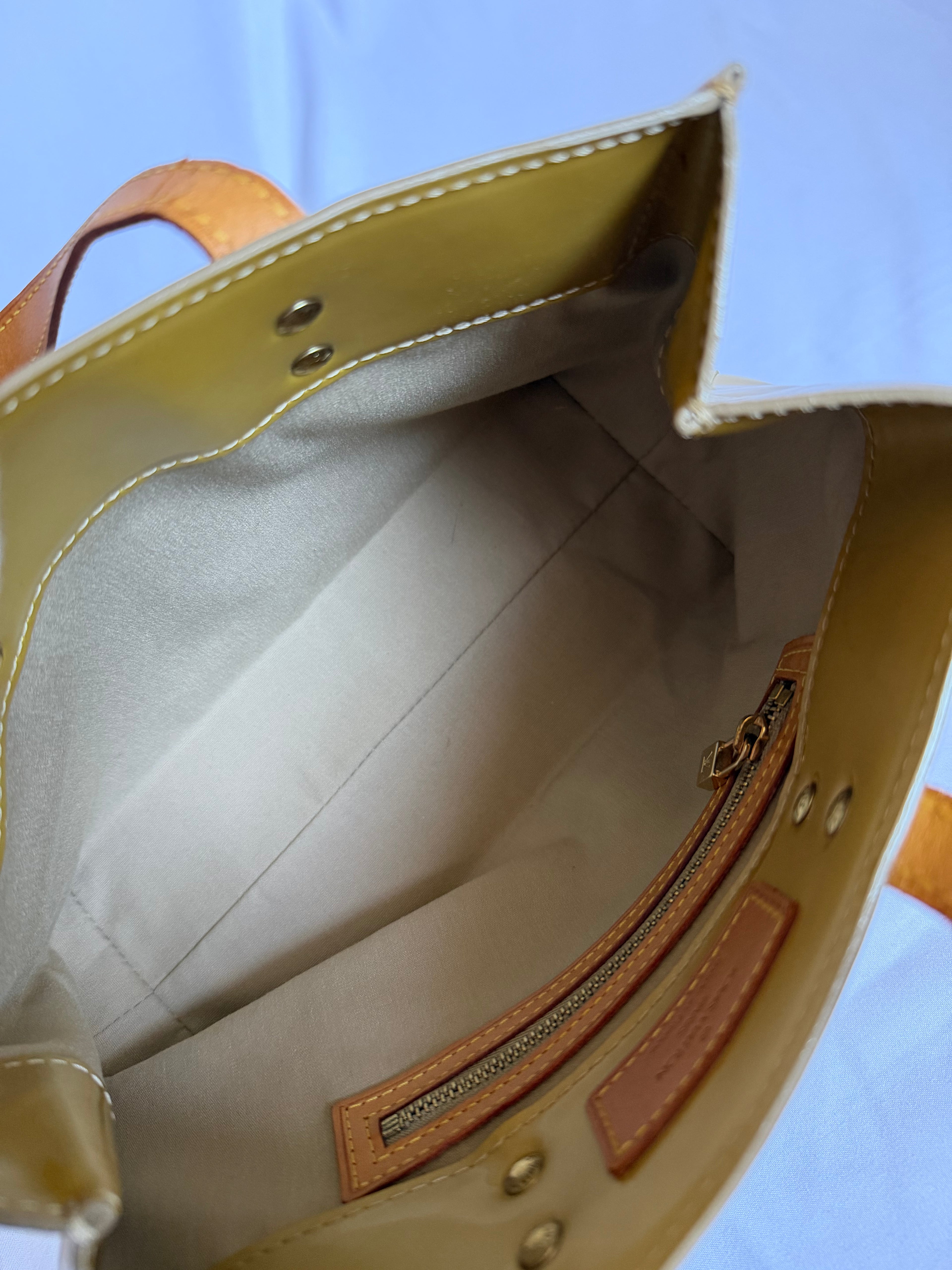 Louis Vuitton Reade PM in Golden Yellow Vernis Leather