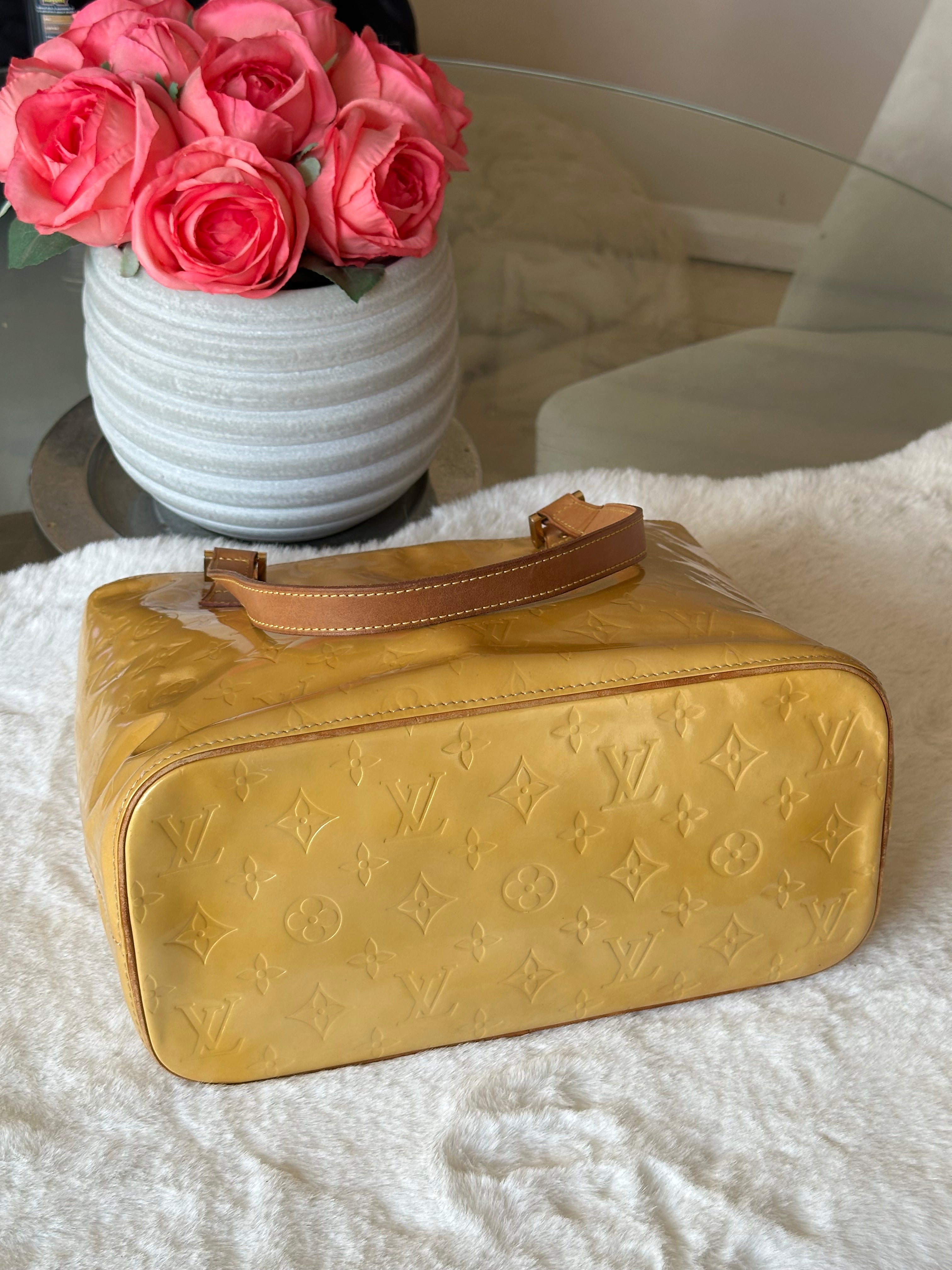 Louis Vuitton Houston Gold - Yellow Vernis Leather
