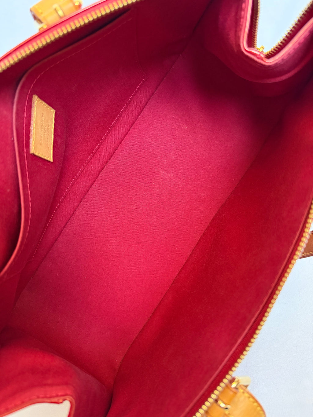 Louis Vuitton Rosewood Avenue Vernis Leather in Deep Red
