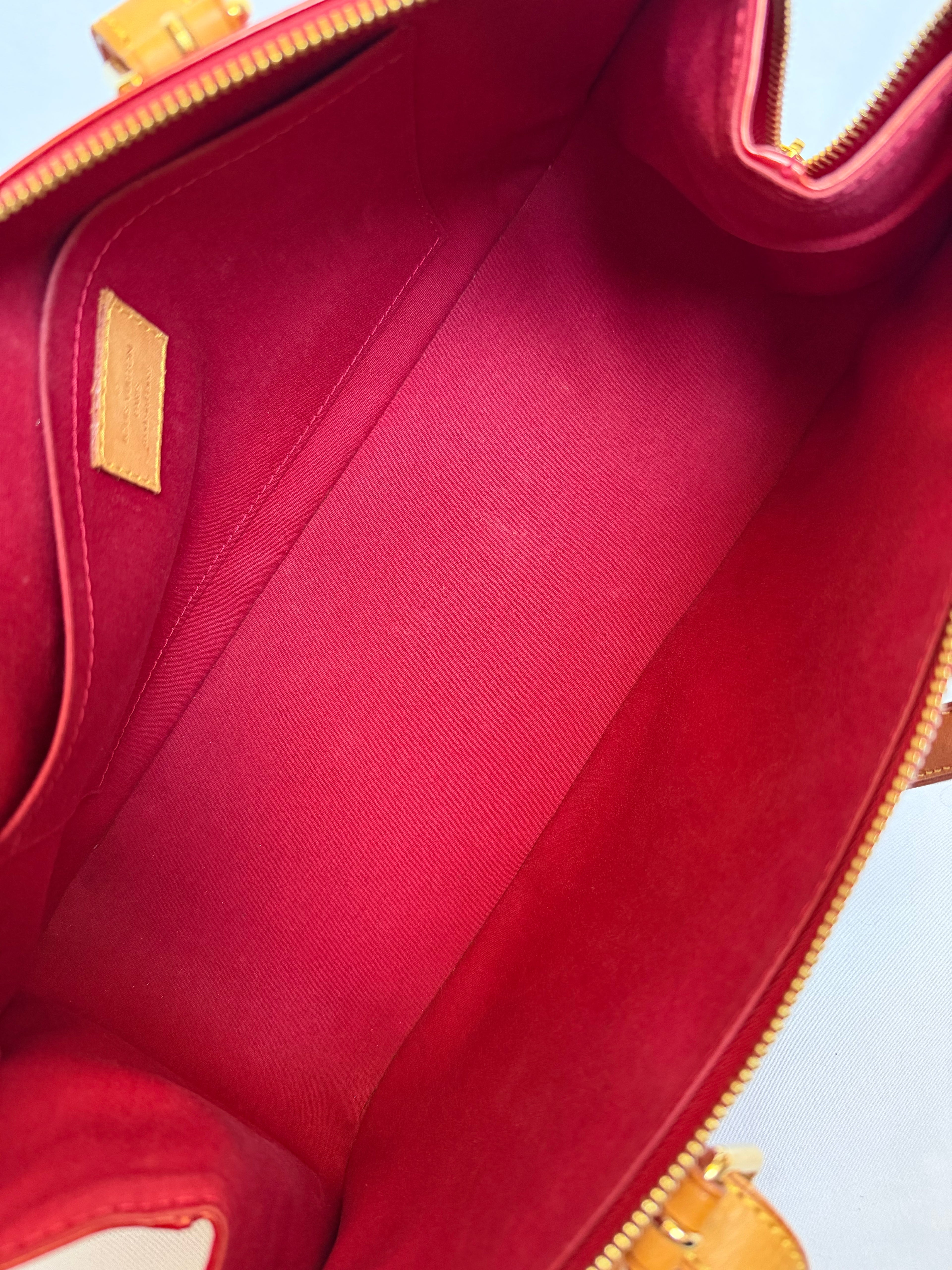 Louis Vuitton Rosewood Avenue Vernis Leather in Deep Red