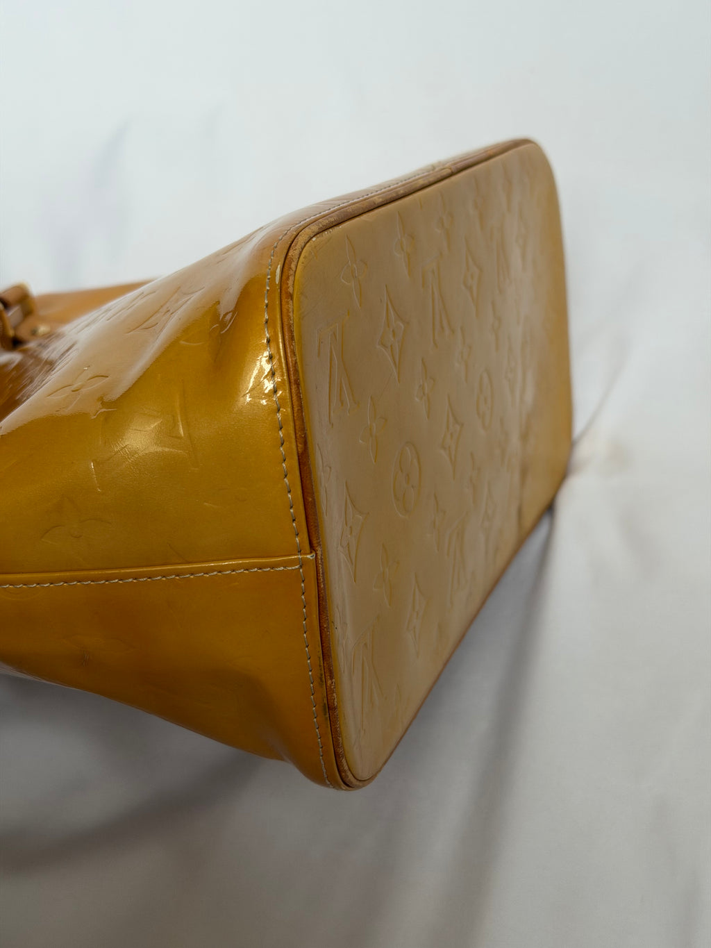 Louis Vuitton Houston in Yellow Vernis Leather