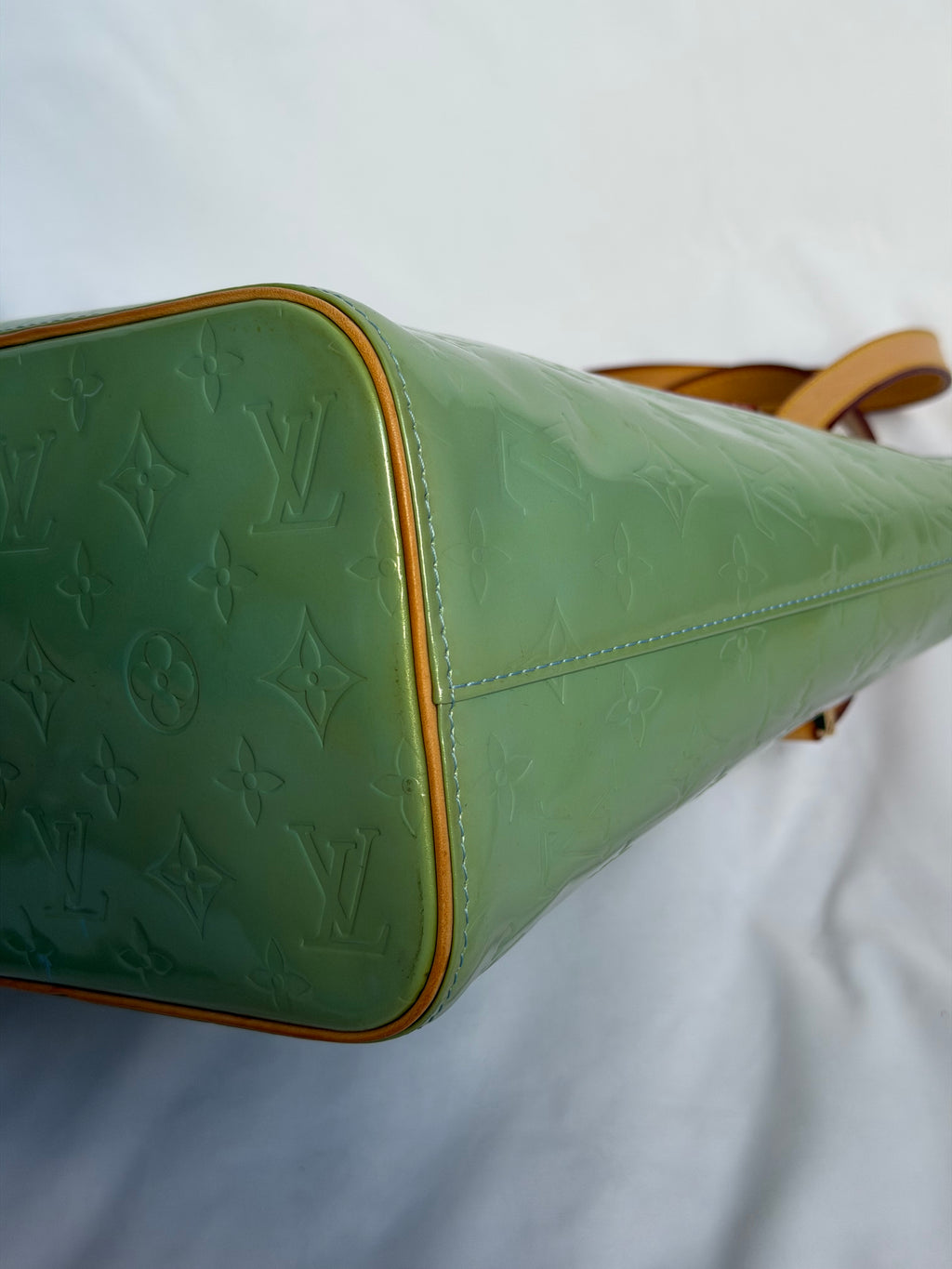 Louis Vuitton Houston in Mint/ Turquoise Vernis Leather