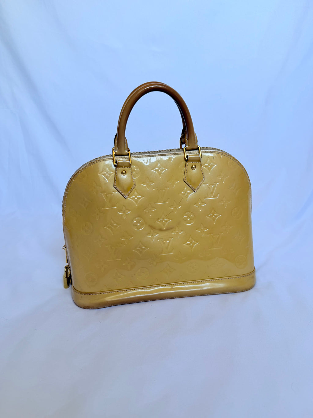 Louis Vuitton Alma PM in Yellow Vernis