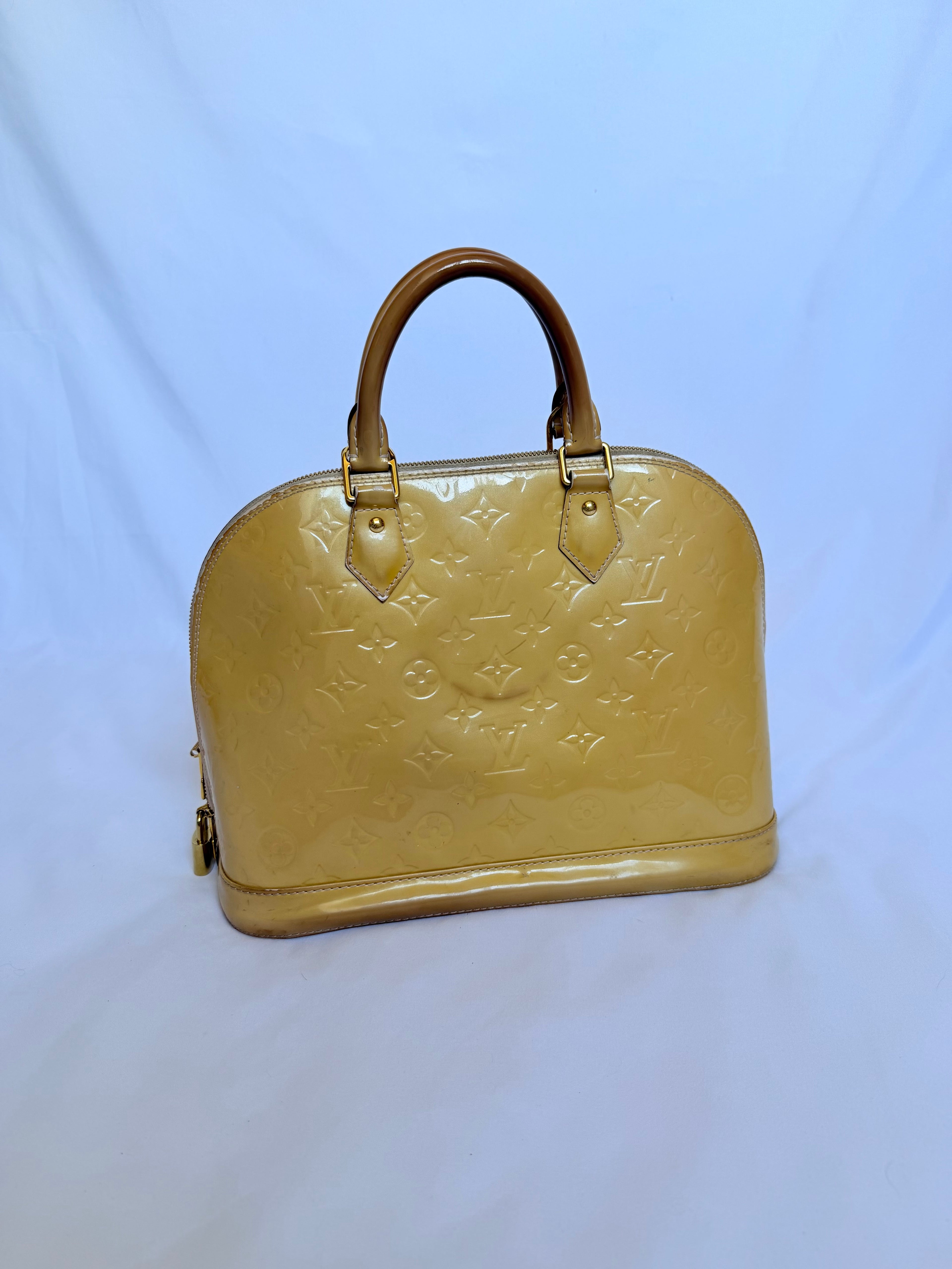 Louis Vuitton Alma PM in Yellow Vernis
