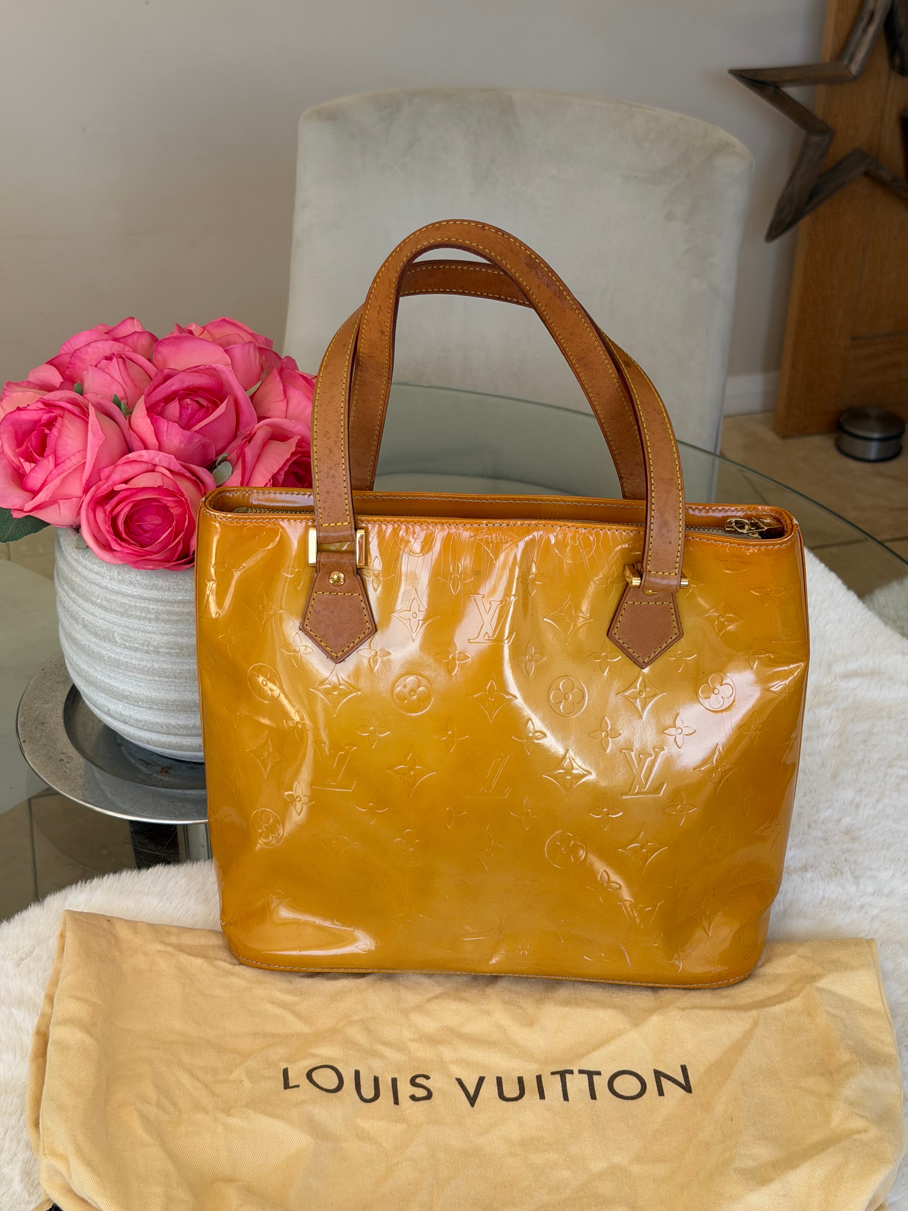Louis Vuitton Houston in Yellow Vernis Leather