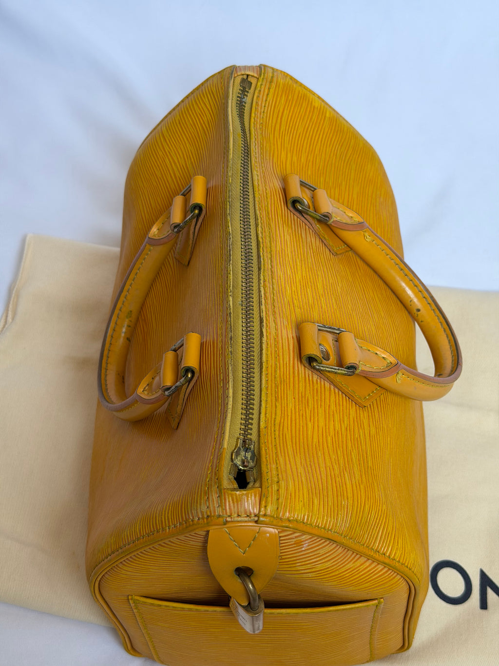 Louis Vuitton Speedy in Yellow Epi Leather