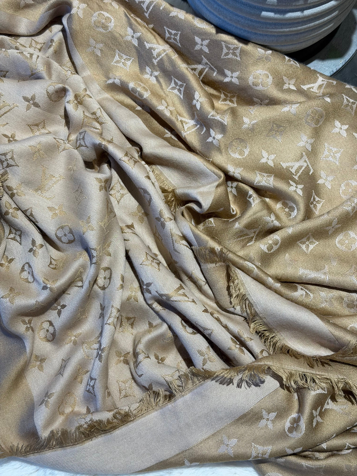 Louis Vuitton Monogram Shawl in Champagne