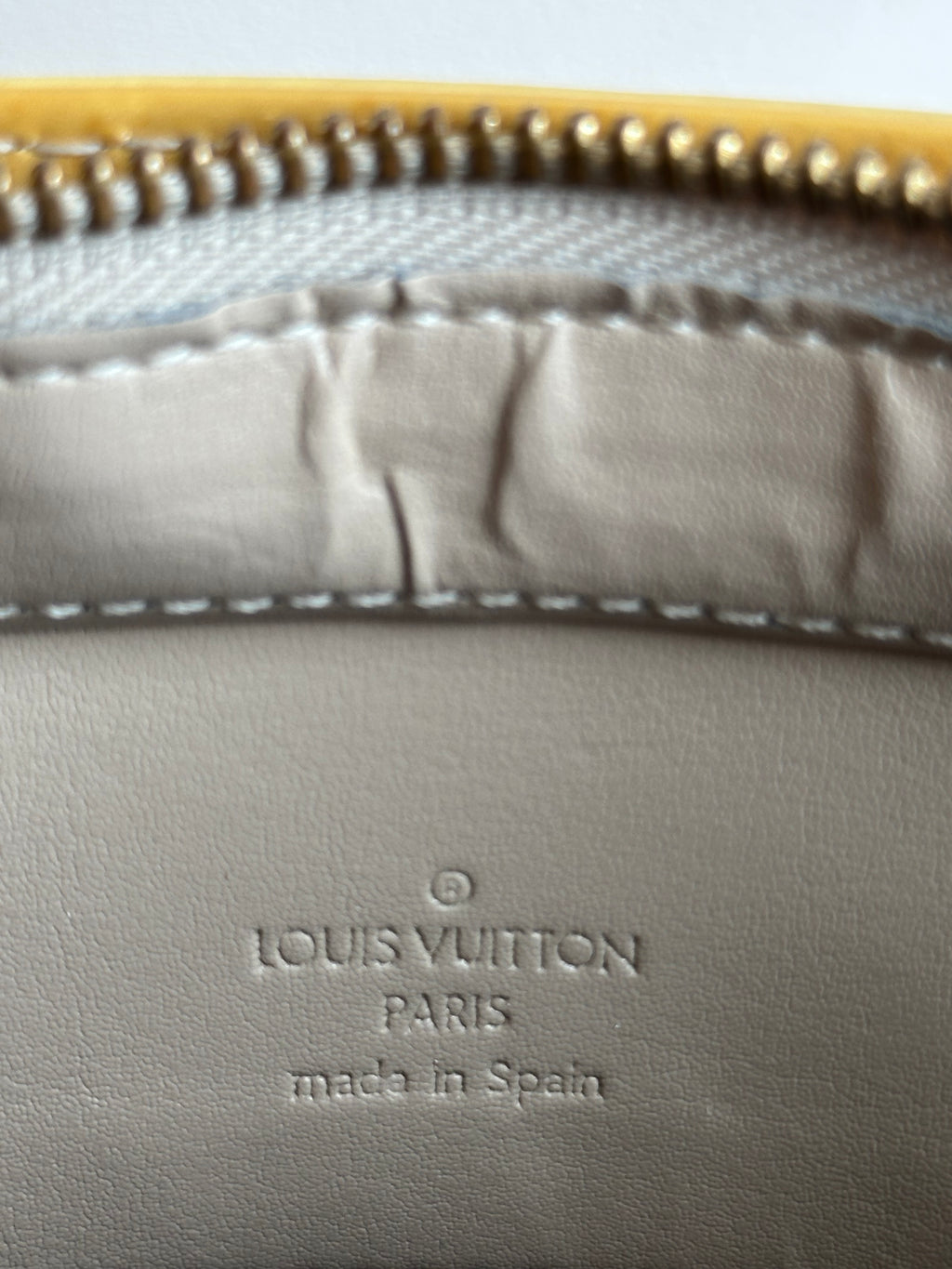 Louis Vuitton Houston Gold-Yellow Vernis Leather