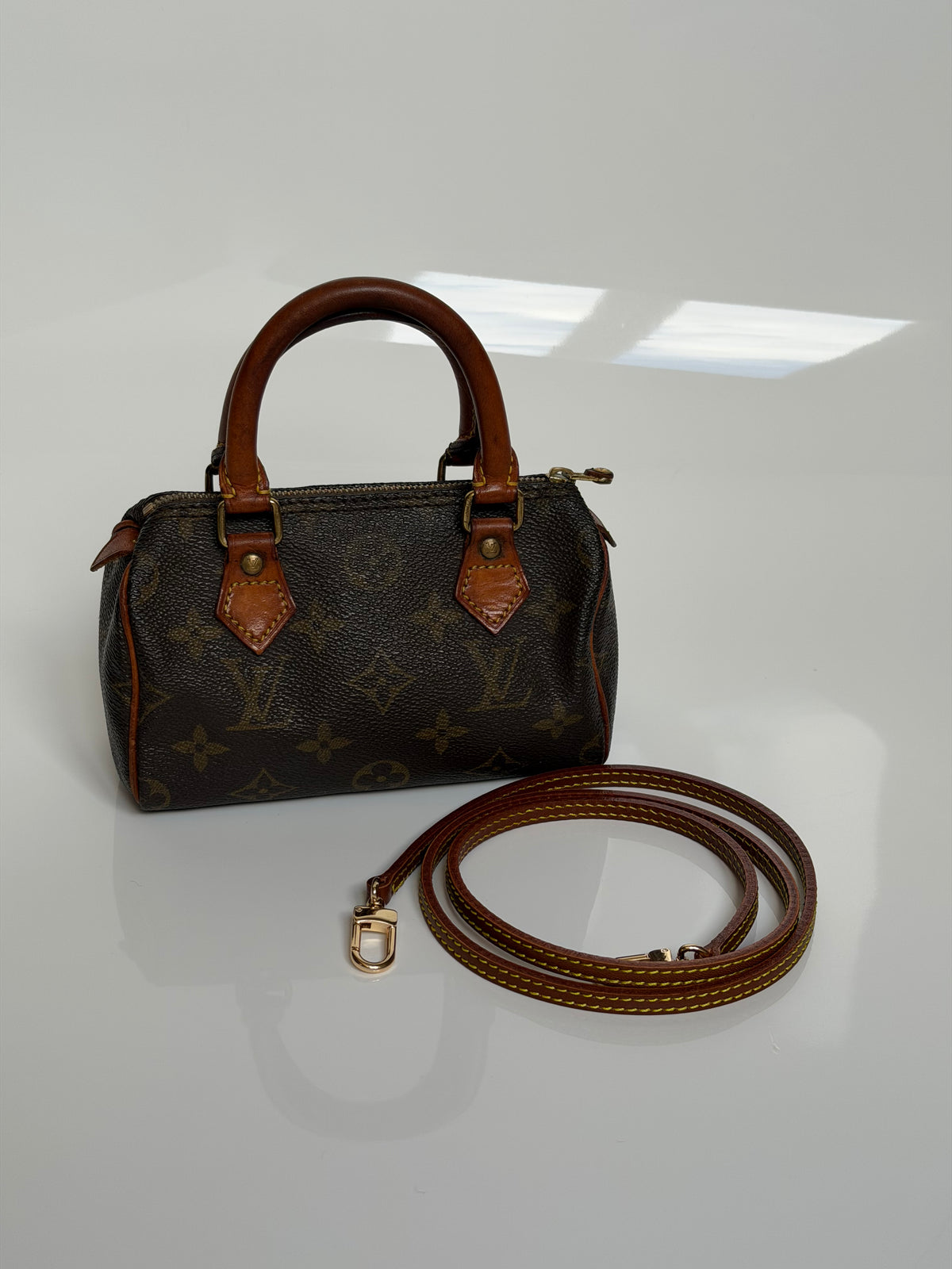 Louis Vuitton Mini Speedy in Monogram Canvas with Unbranded Strap
