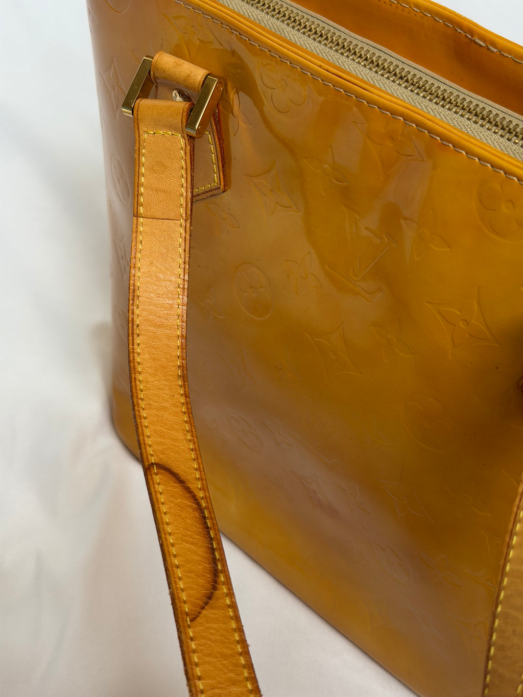 Louis Vuitton Houston in Yellow Vernis Leather