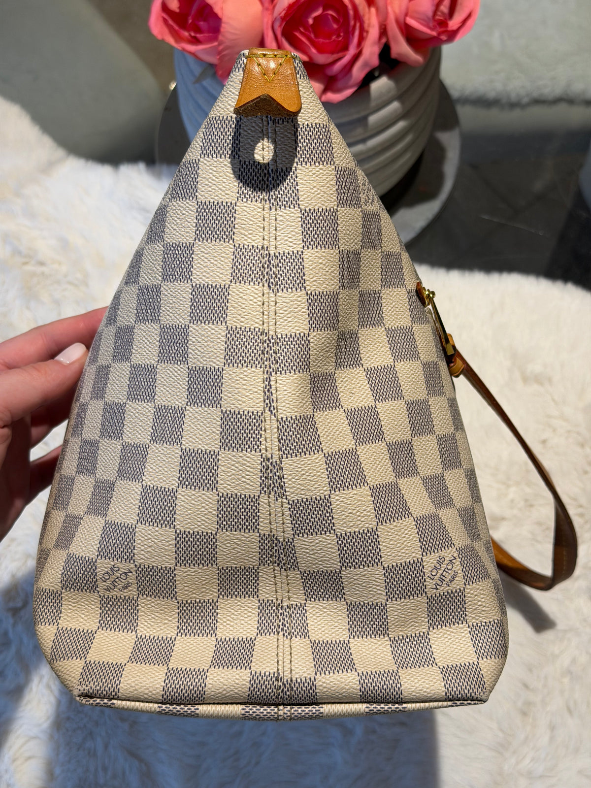 Louis Vuitton Iena MM in Damier Azur Canvas