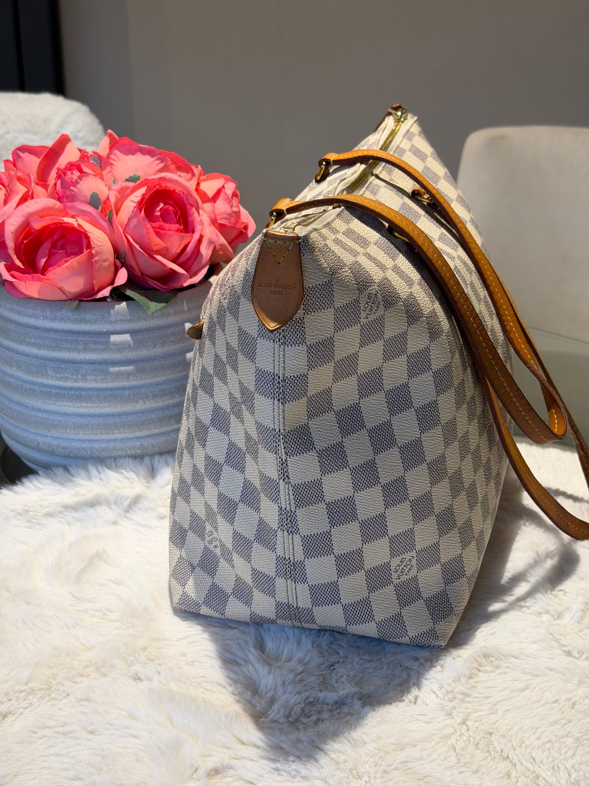 Louis Vuitton Iena MM in Damier Azur Canvas