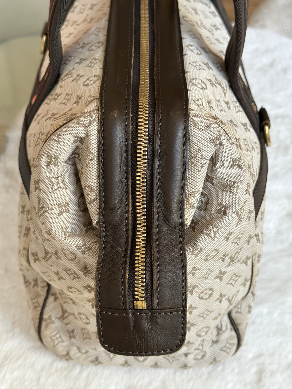 Louis Vuitton Josephine GM Handbag In Mini Lin Monogram