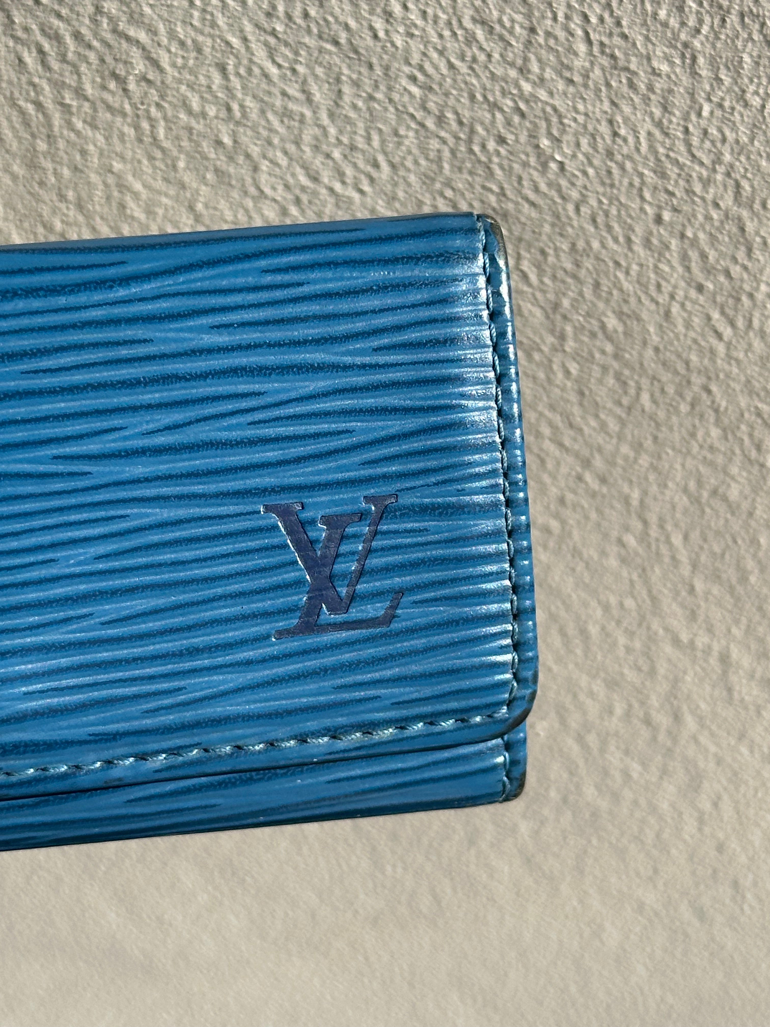 Louis Vuitton 4 Key Holder in Navy Blue Epi Leather