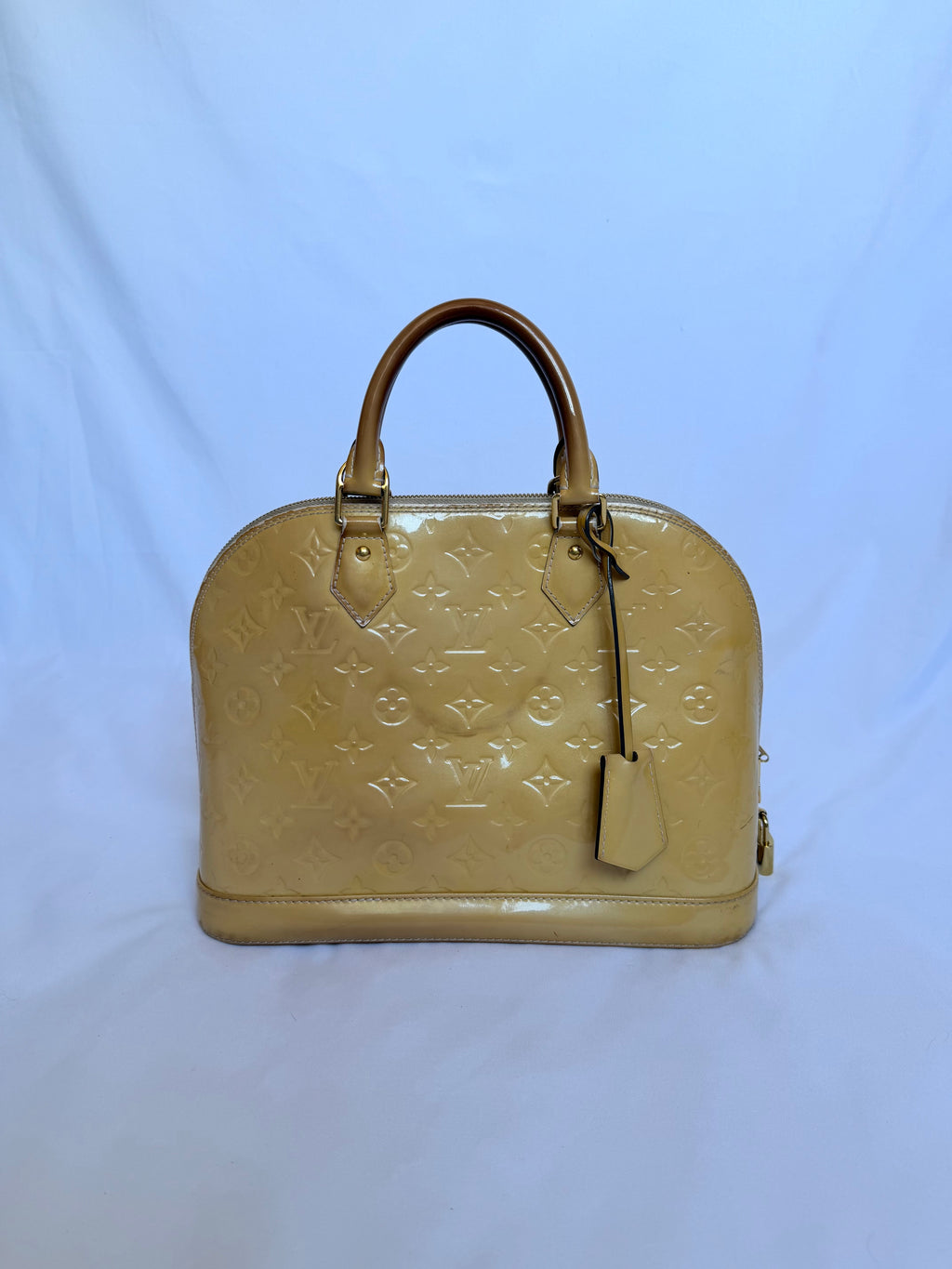Louis Vuitton Alma PM in Yellow Vernis