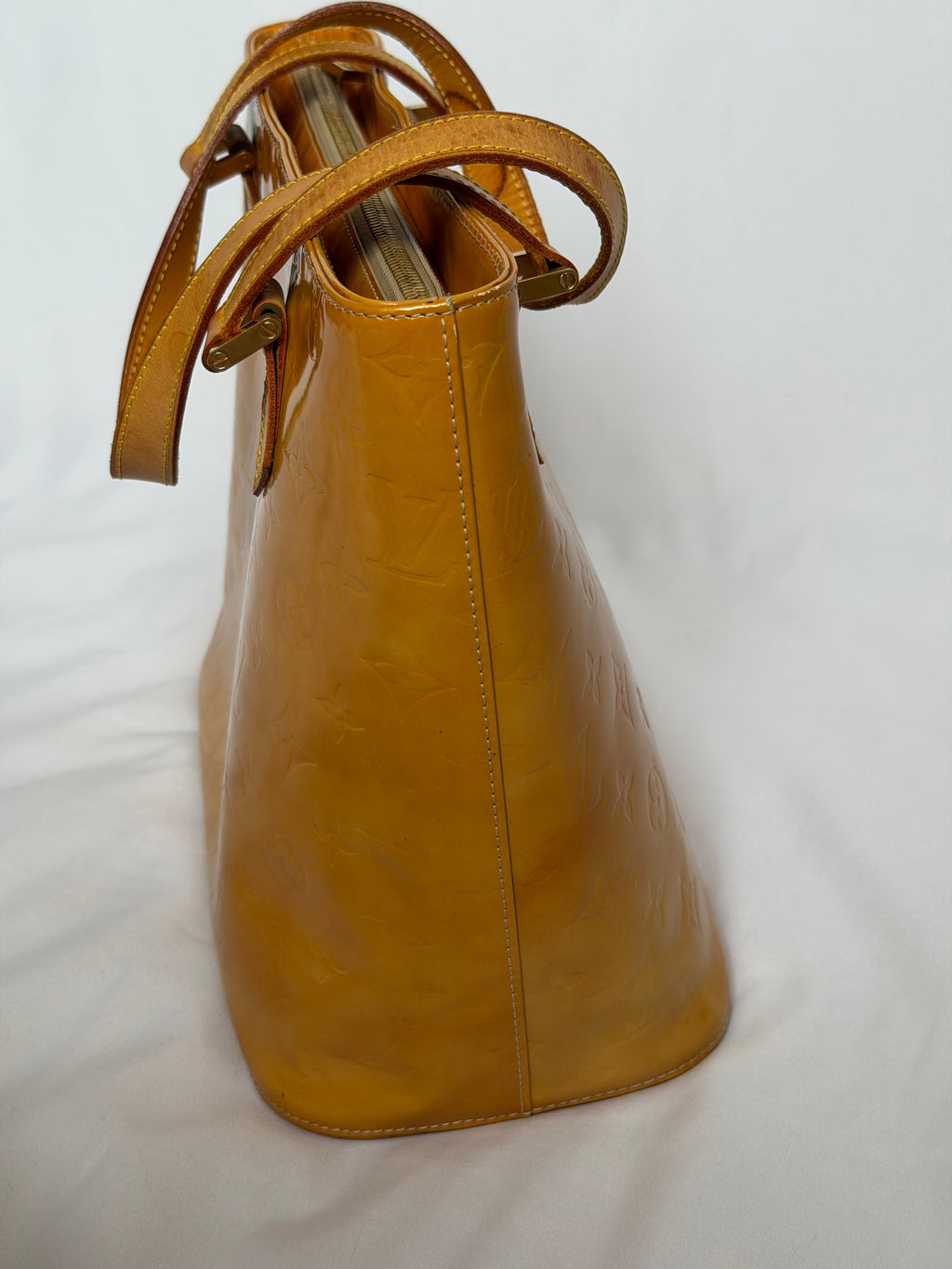 Louis Vuitton Houston in Yellow Vernis Leather