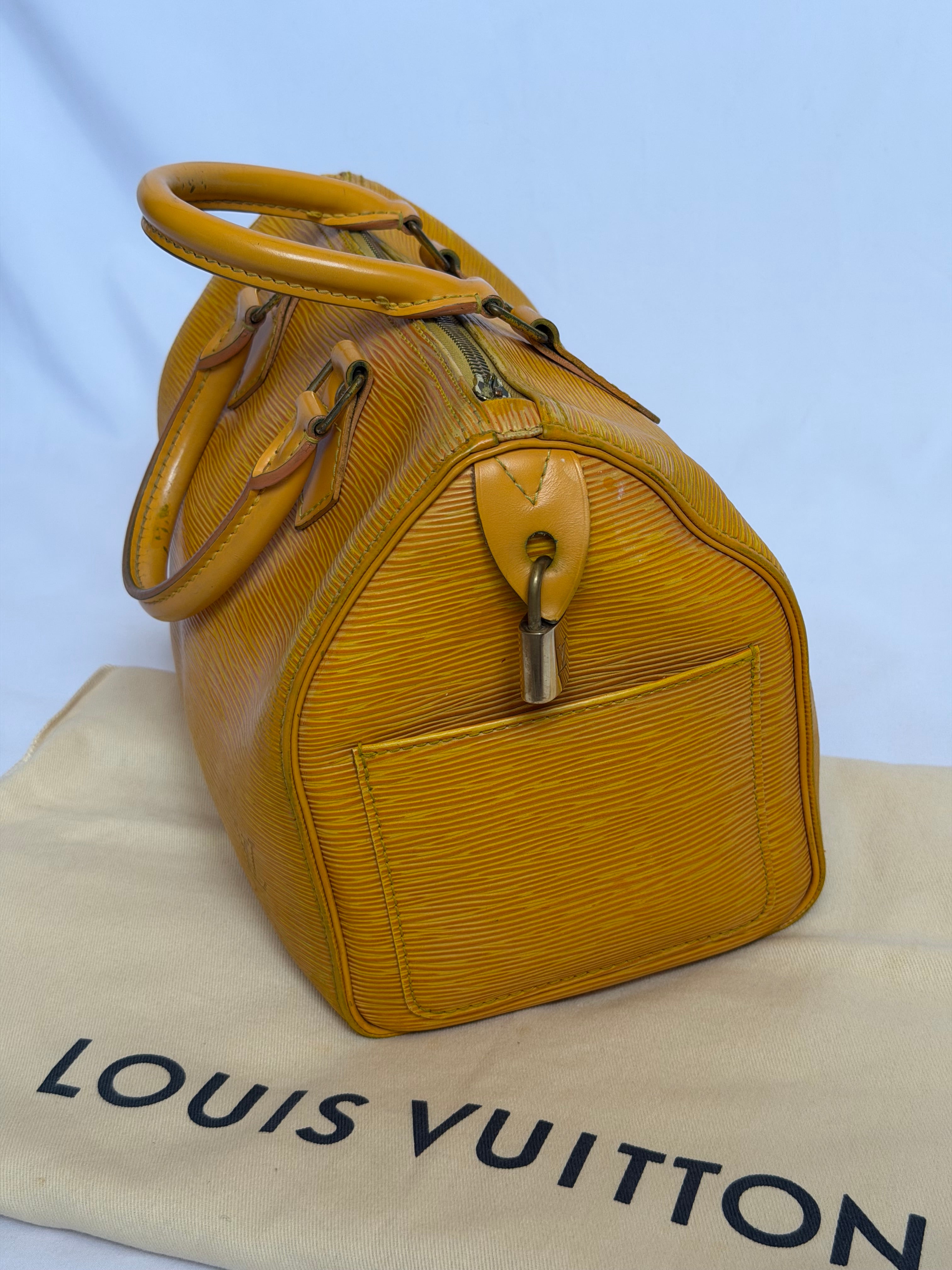 Louis Vuitton Speedy in Yellow Epi Leather