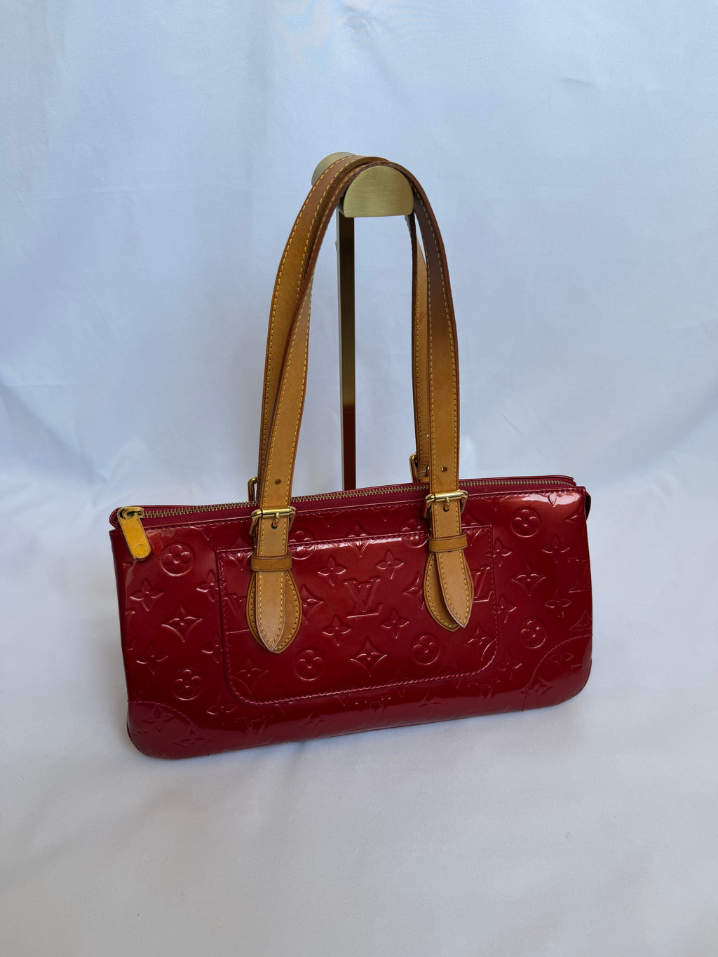 Louis Vuitton Rosewood Avenue Vernis Leather in Deep Red