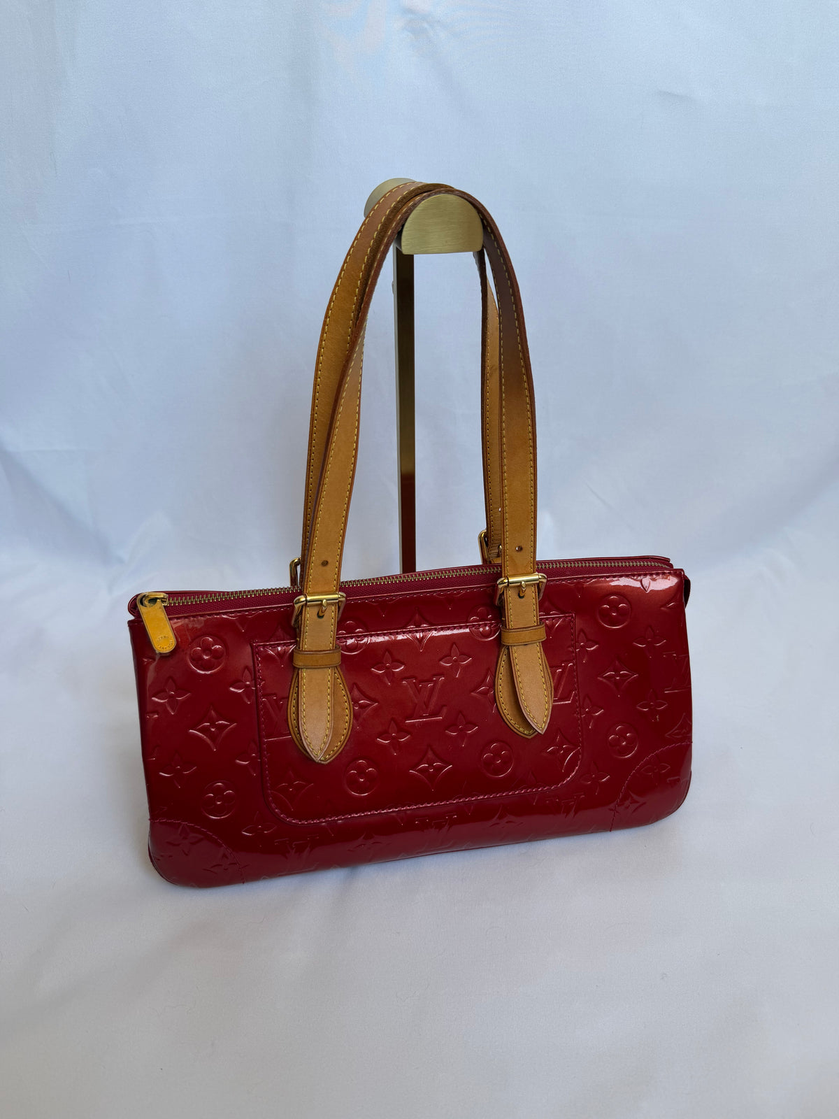 Louis Vuitton Rosewood Avenue Vernis Leather in Deep Red