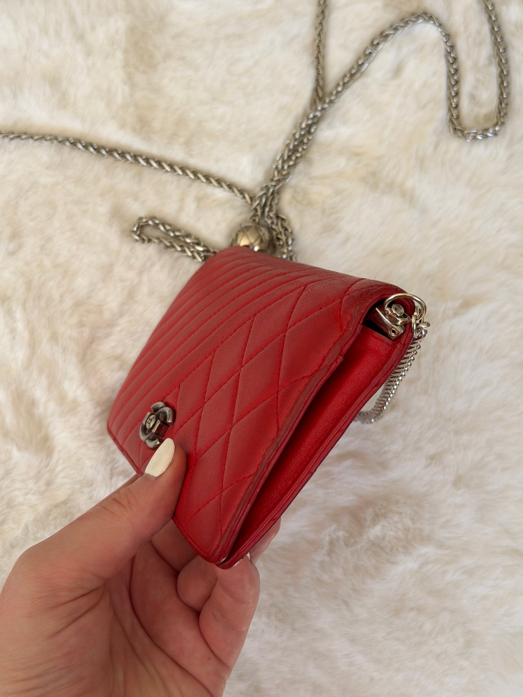 Chanel Lambskin Leather Wallet on Chain WOC