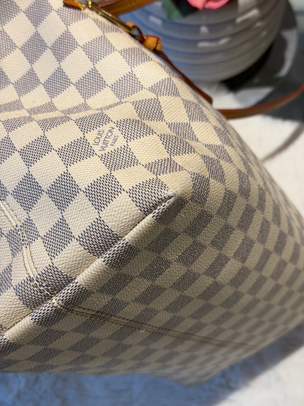 Louis Vuitton Iena MM in Damier Azur Canvas