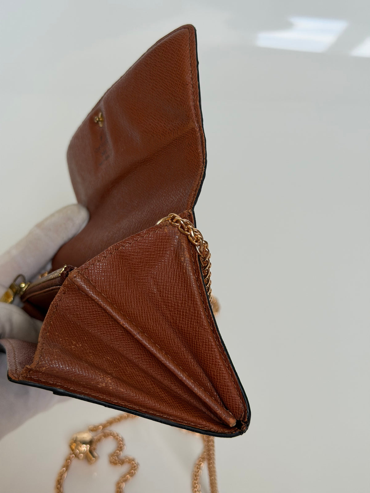 Louis Vuitton Wallet on Chain in Monogram Canvas & Adjustable Unbranded Strap