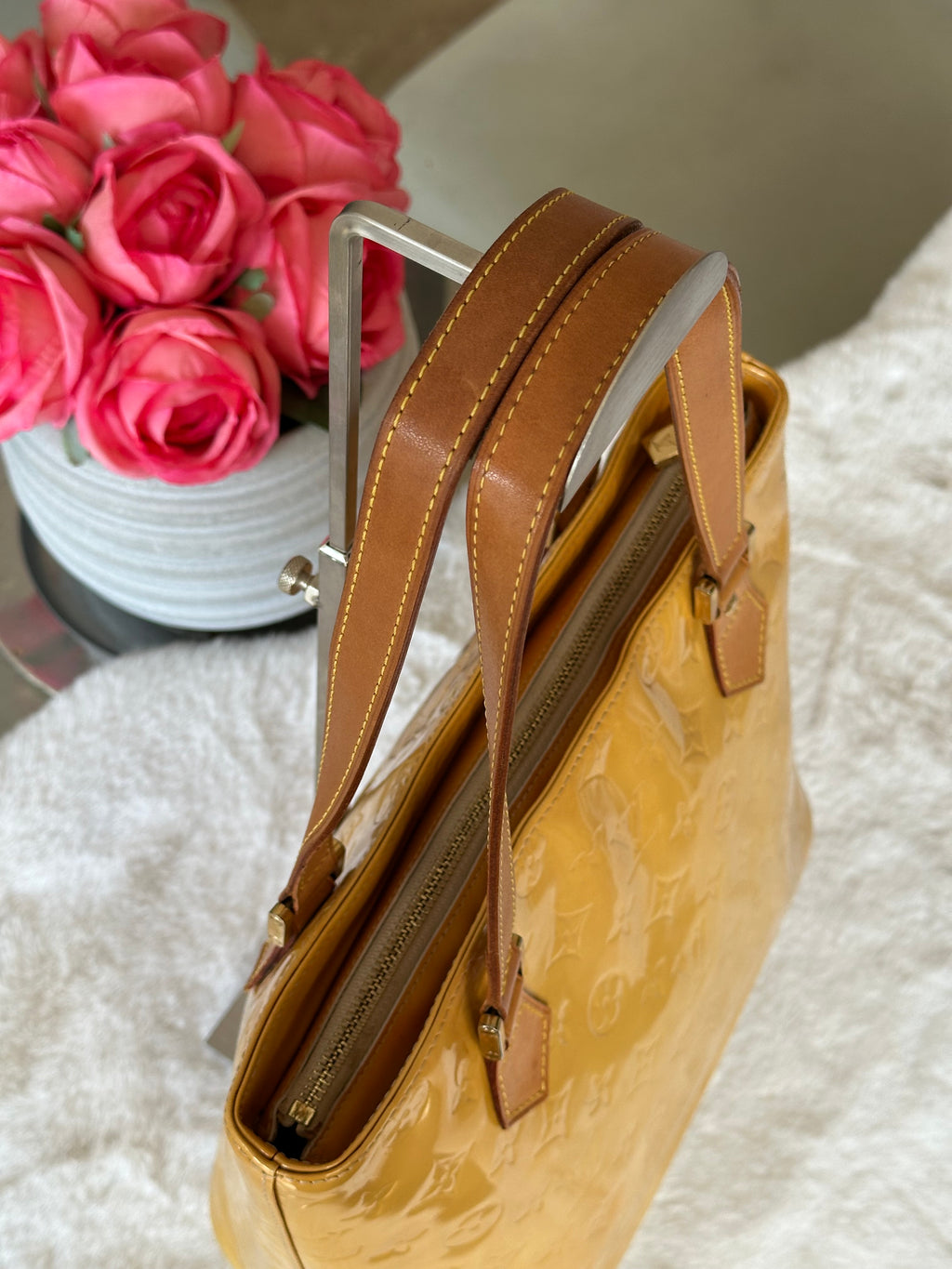 Louis Vuitton Houston Gold - Yellow Vernis Leather
