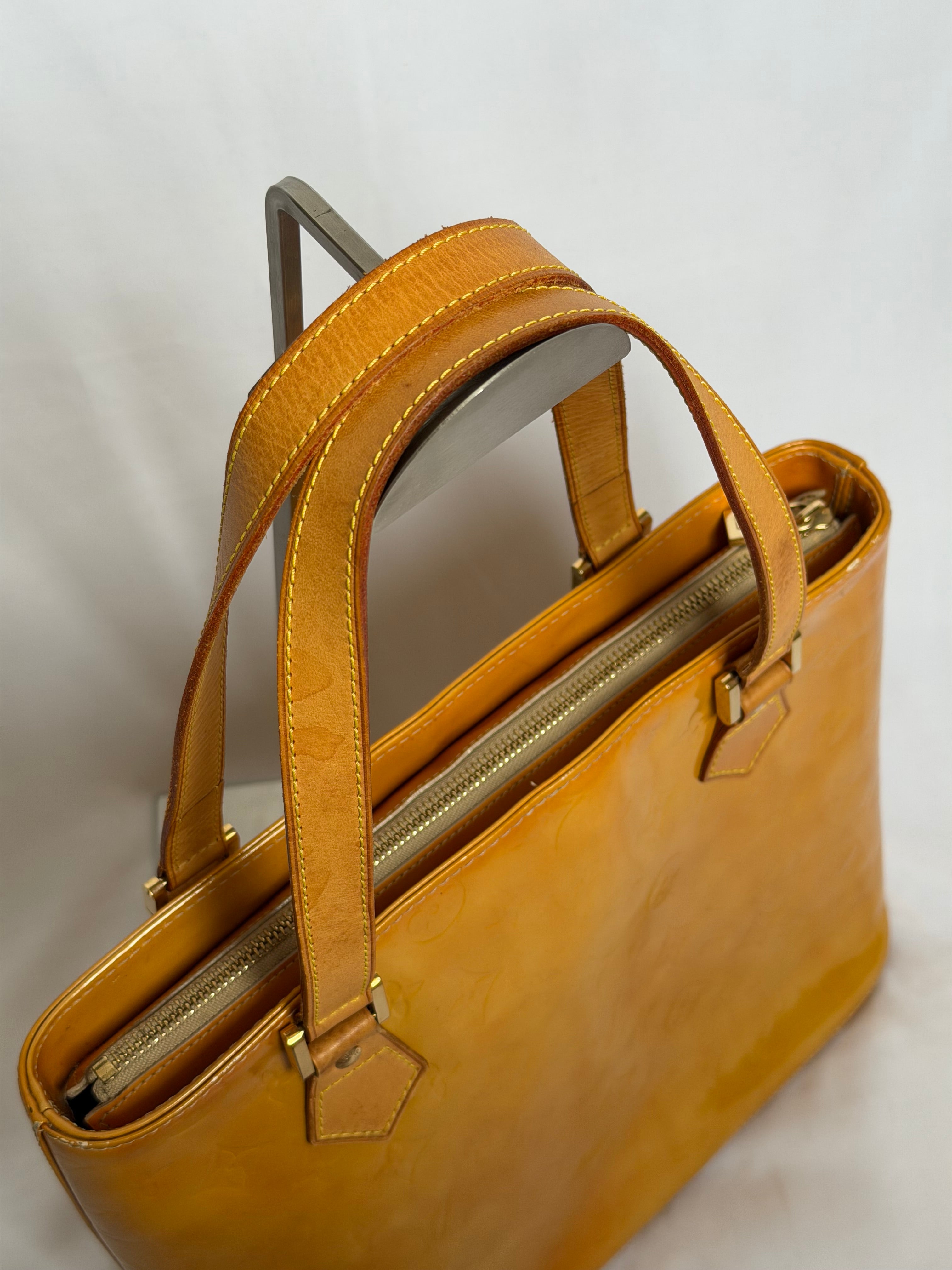 Louis Vuitton Houston in Yellow Vernis Leather