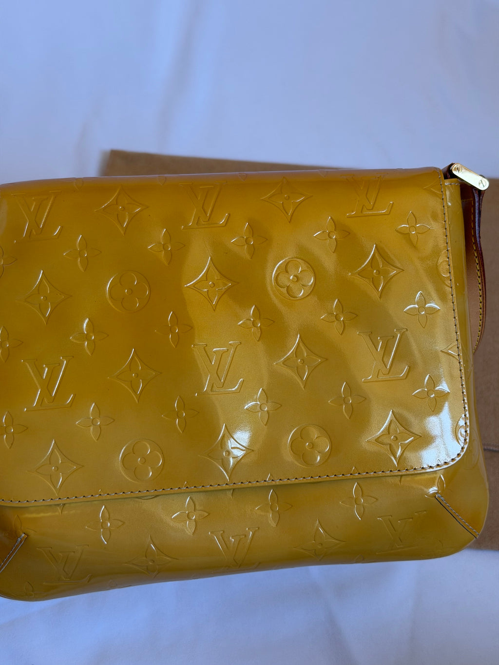 Louis Vuitton Thompson Street in Yellow Vernis Leather