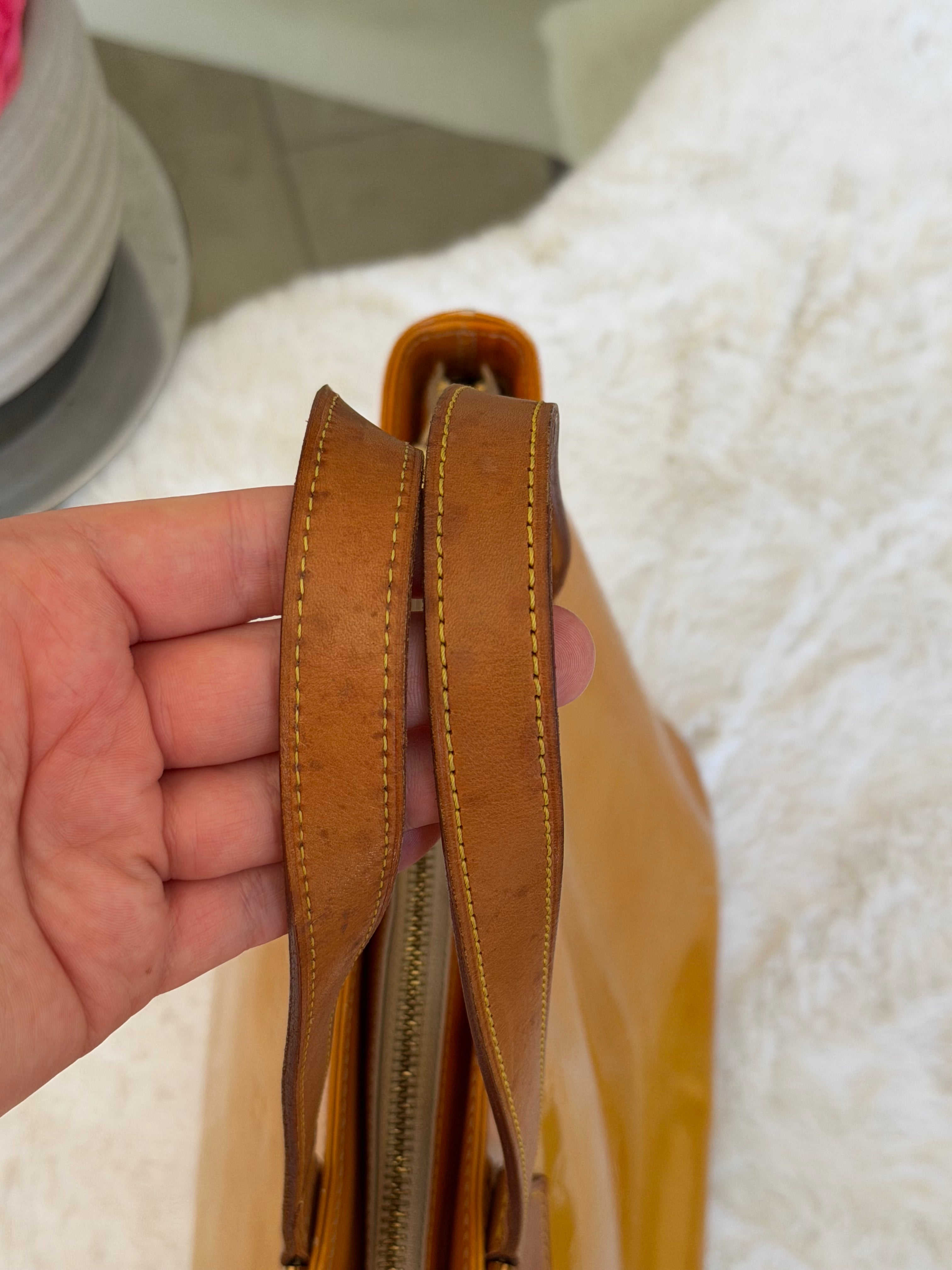 Louis Vuitton Houston in Yellow Vernis Leather