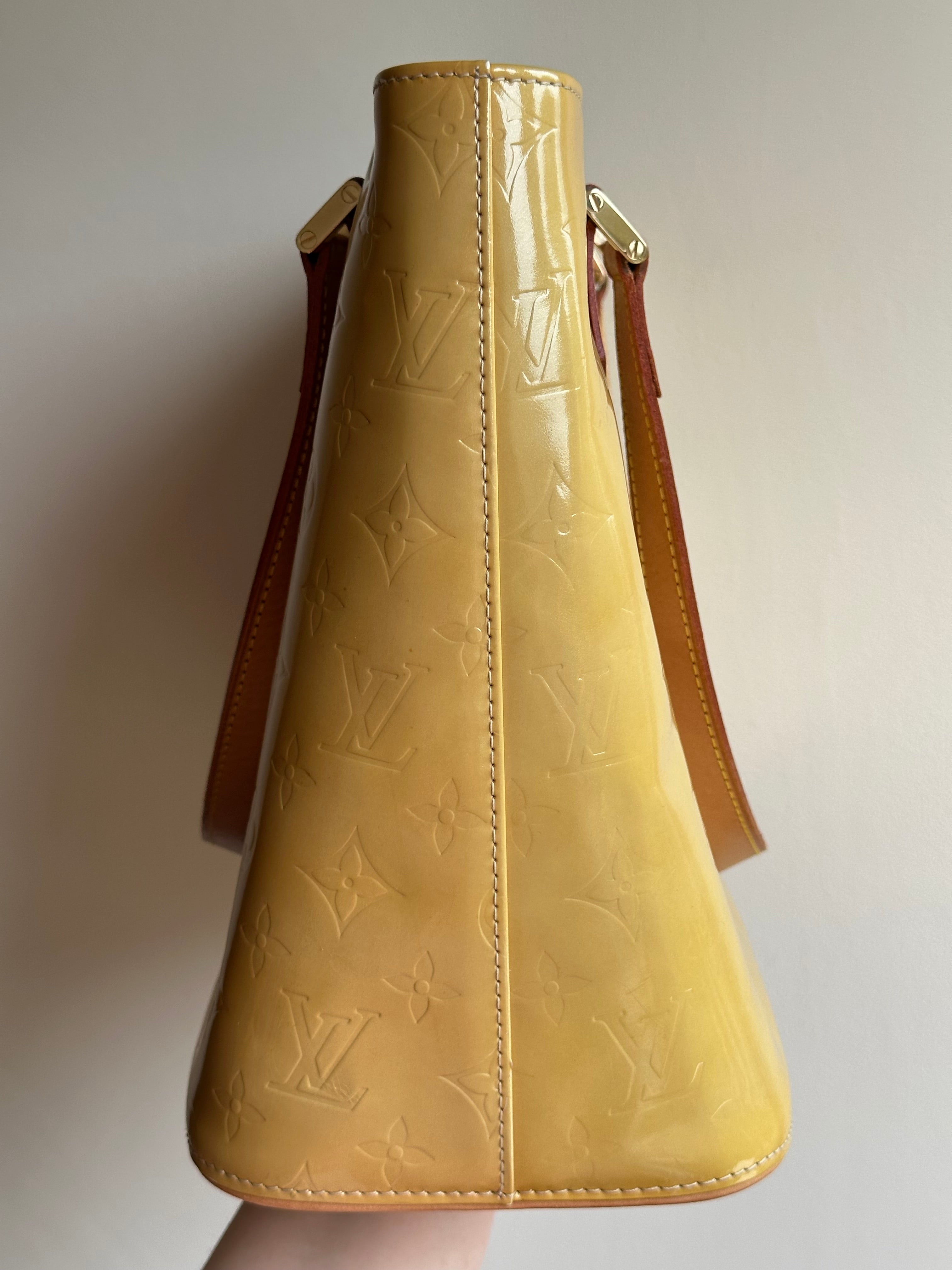 Louis Vuitton Houston Gold-Yellow Vernis Leather