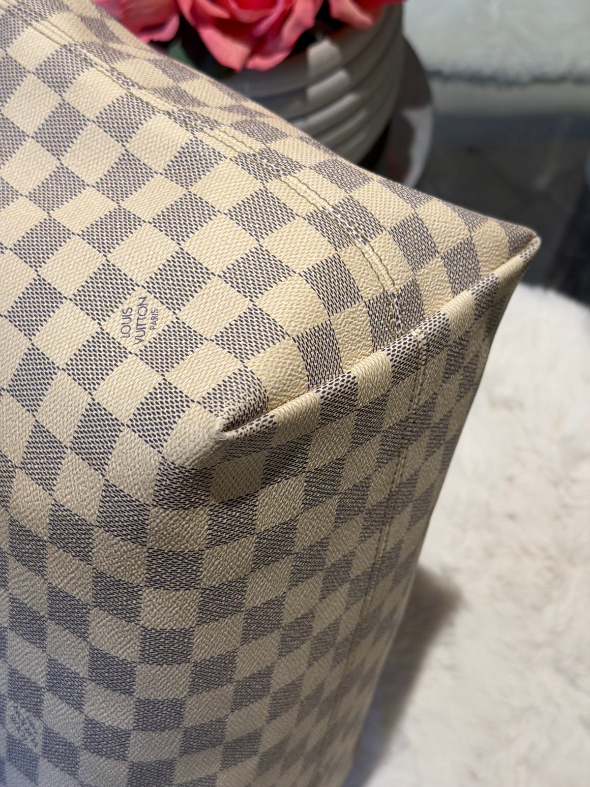 Louis Vuitton Iena MM in Damier Azur Canvas