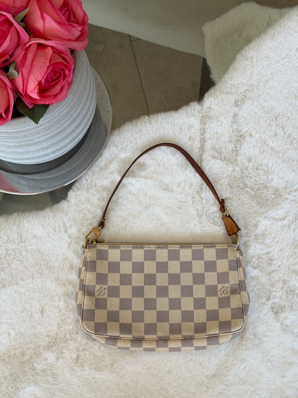 Louis Vuitton Pochette Accessories in Damier Azur