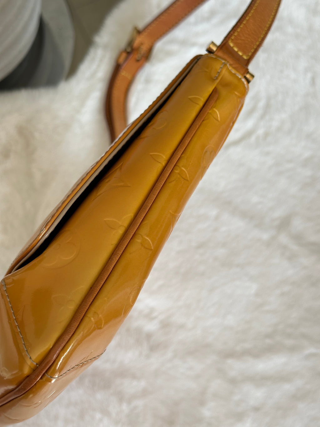 Louis Vuitton Thompson Street in Orange Vernis Leather