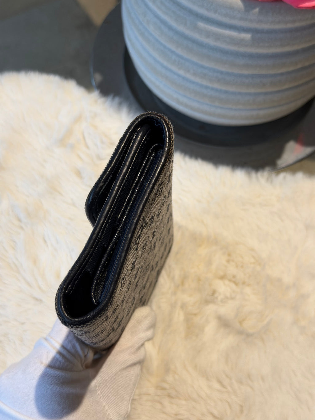 Louis Vuitton Porte Tresor International Wallet in Navy Mini Lin Monogram